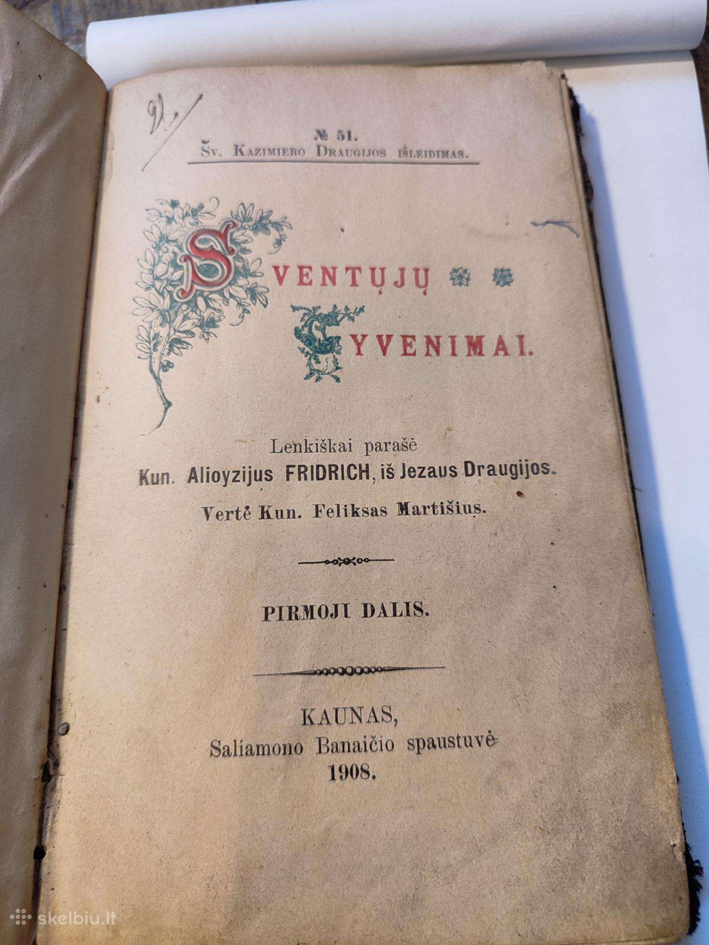 Antikvarinė lietuviška knyga