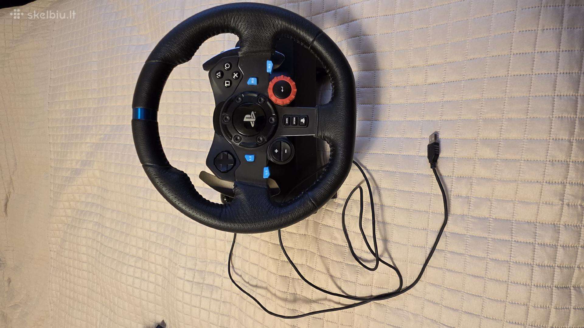 Logitech g29 + pedalai + bėgių svirtis