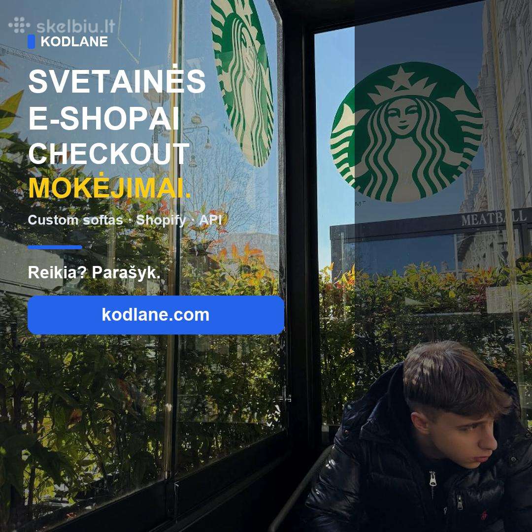 Svetainės, e-shopai, checkout ir mokėjimai