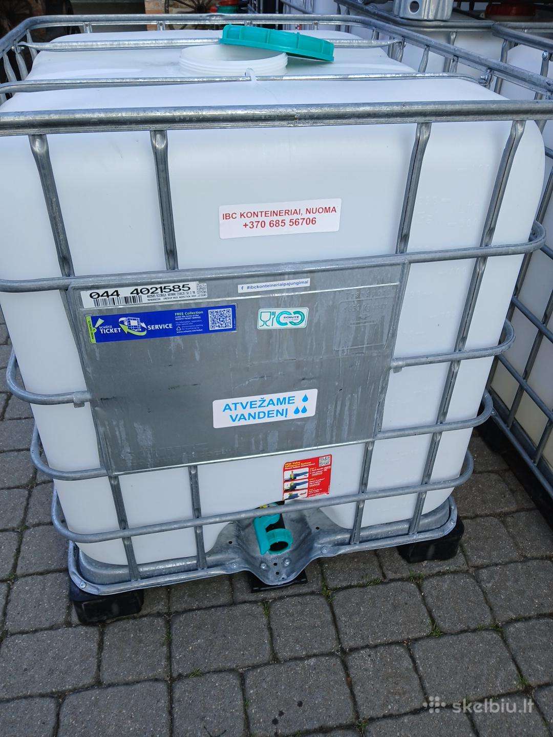 1000l Ibc konteineriai vandeniui, Pajungimai.