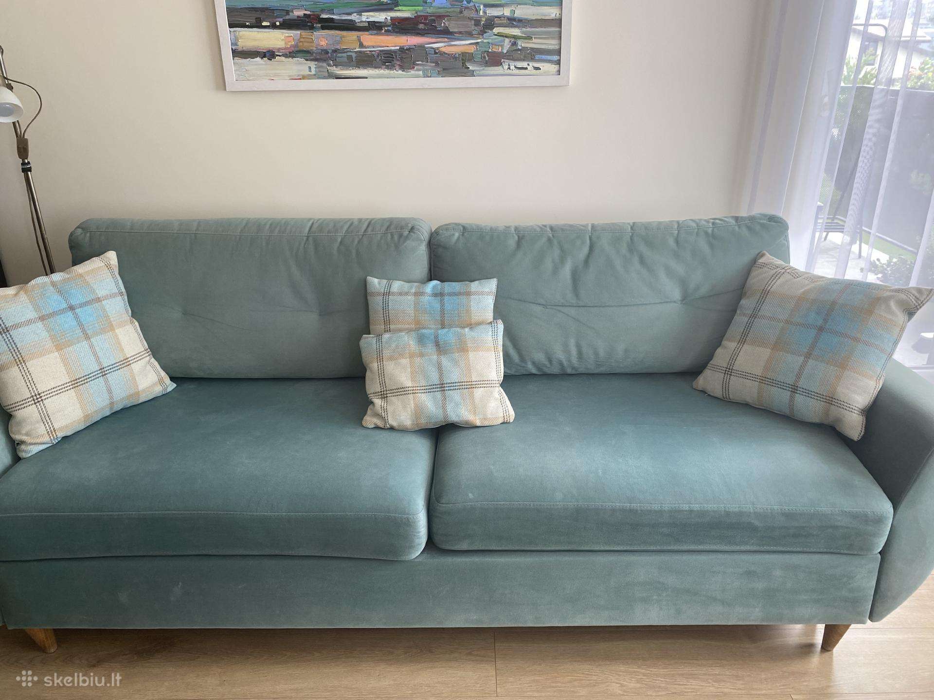 Sofa lova ir du foteliai