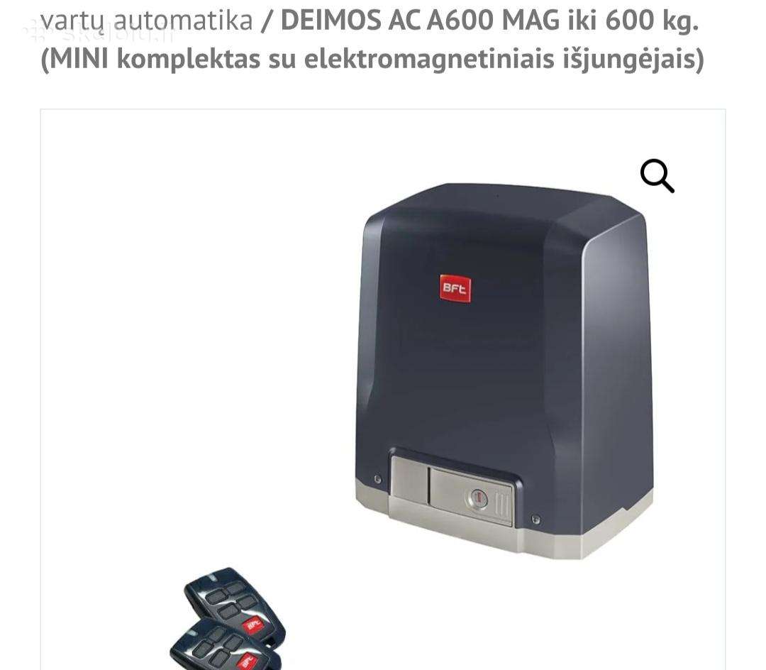 Stumdomų vartų automatika