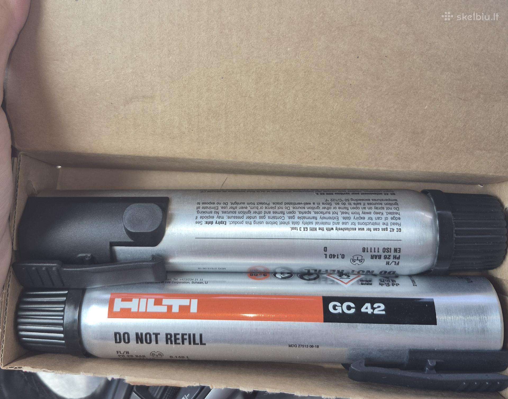 Hilti Gx3 Gc42 dujų balionėliai