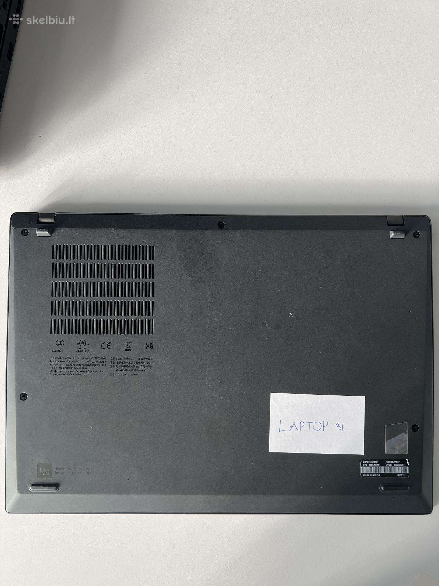 Parduodami nešiojamieji kompiuteriai Thinkpad gen3
