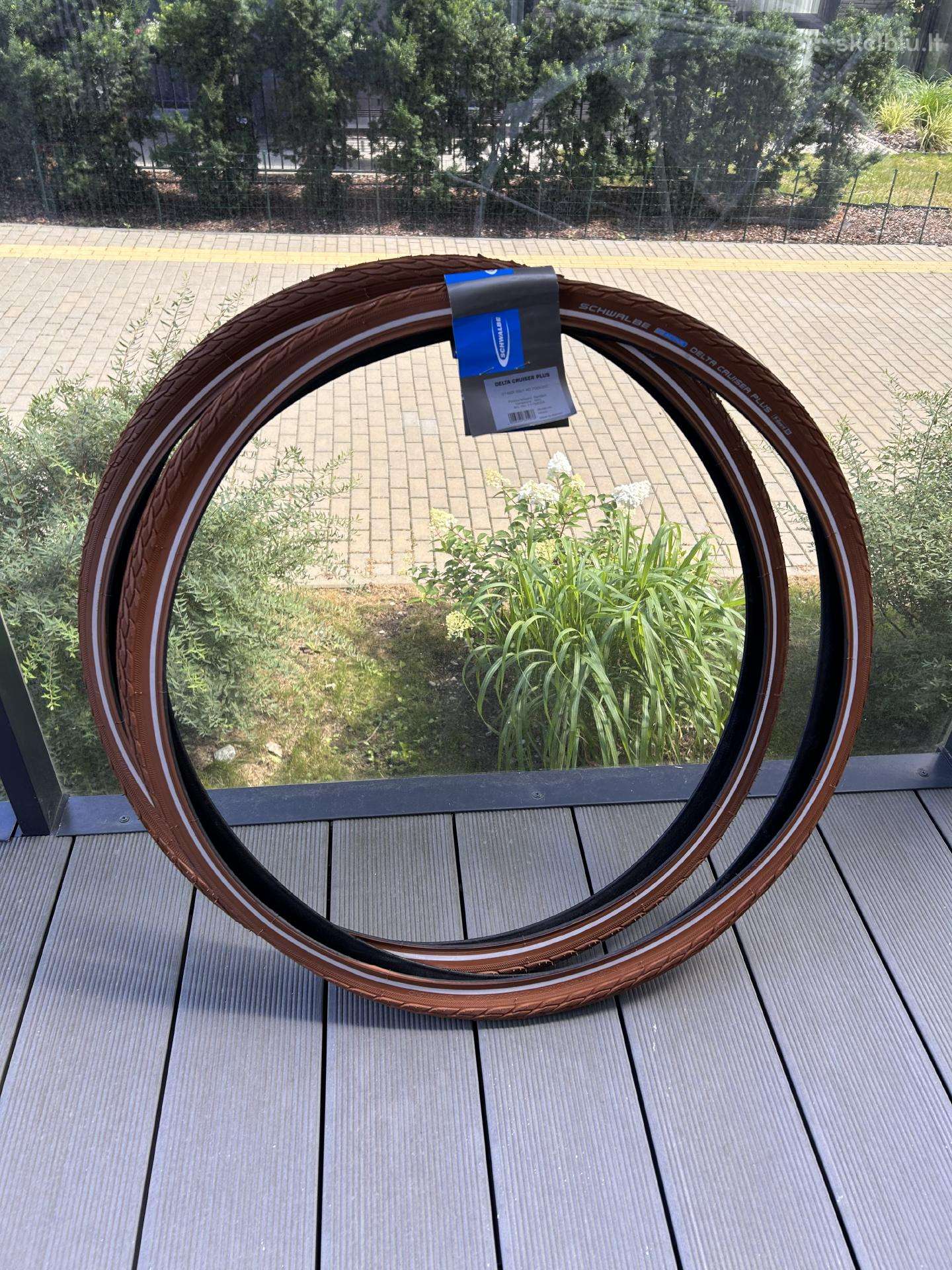 Schwalbe padangos dviračiui (rudos)