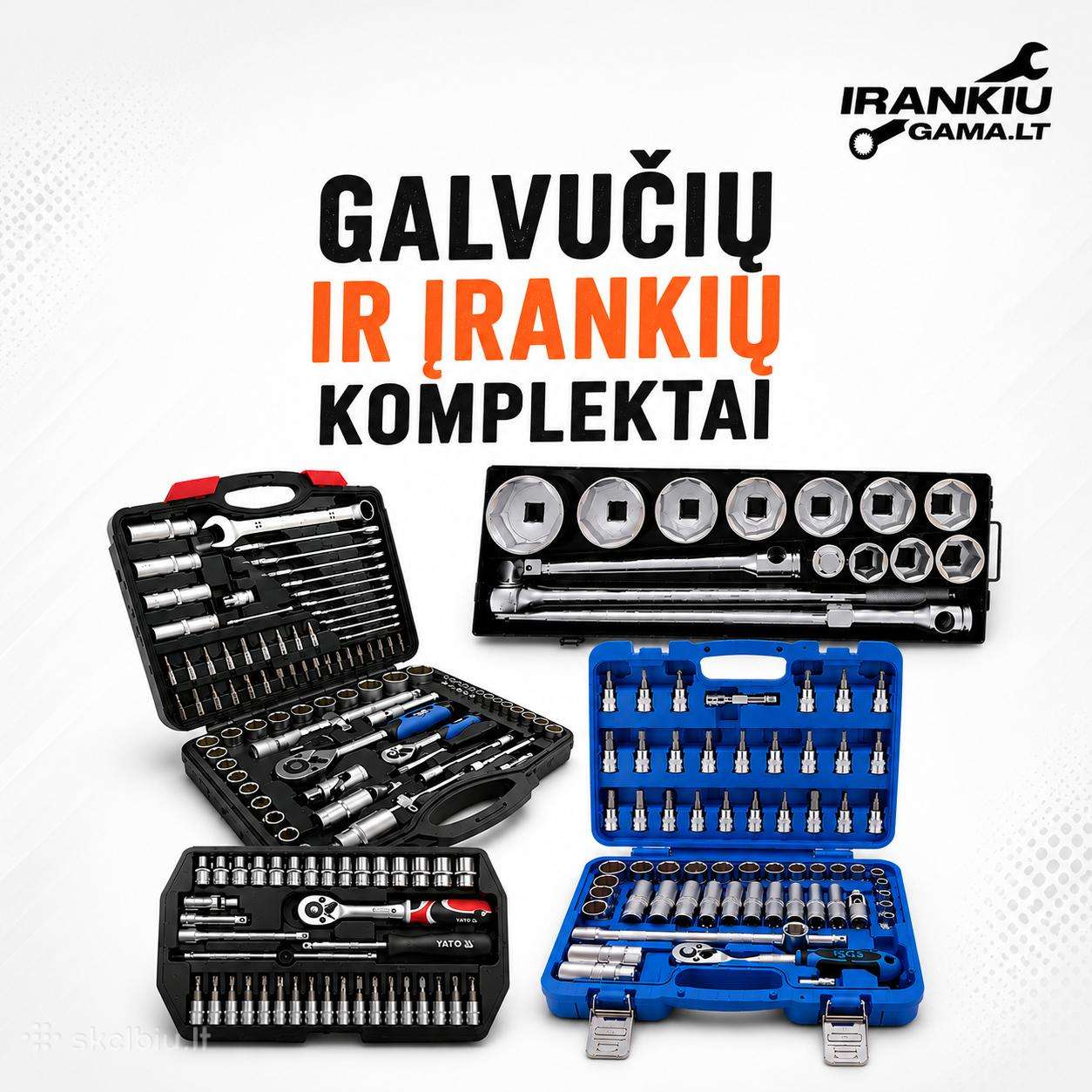 Galvučių ir įrankių komplektai pigiau