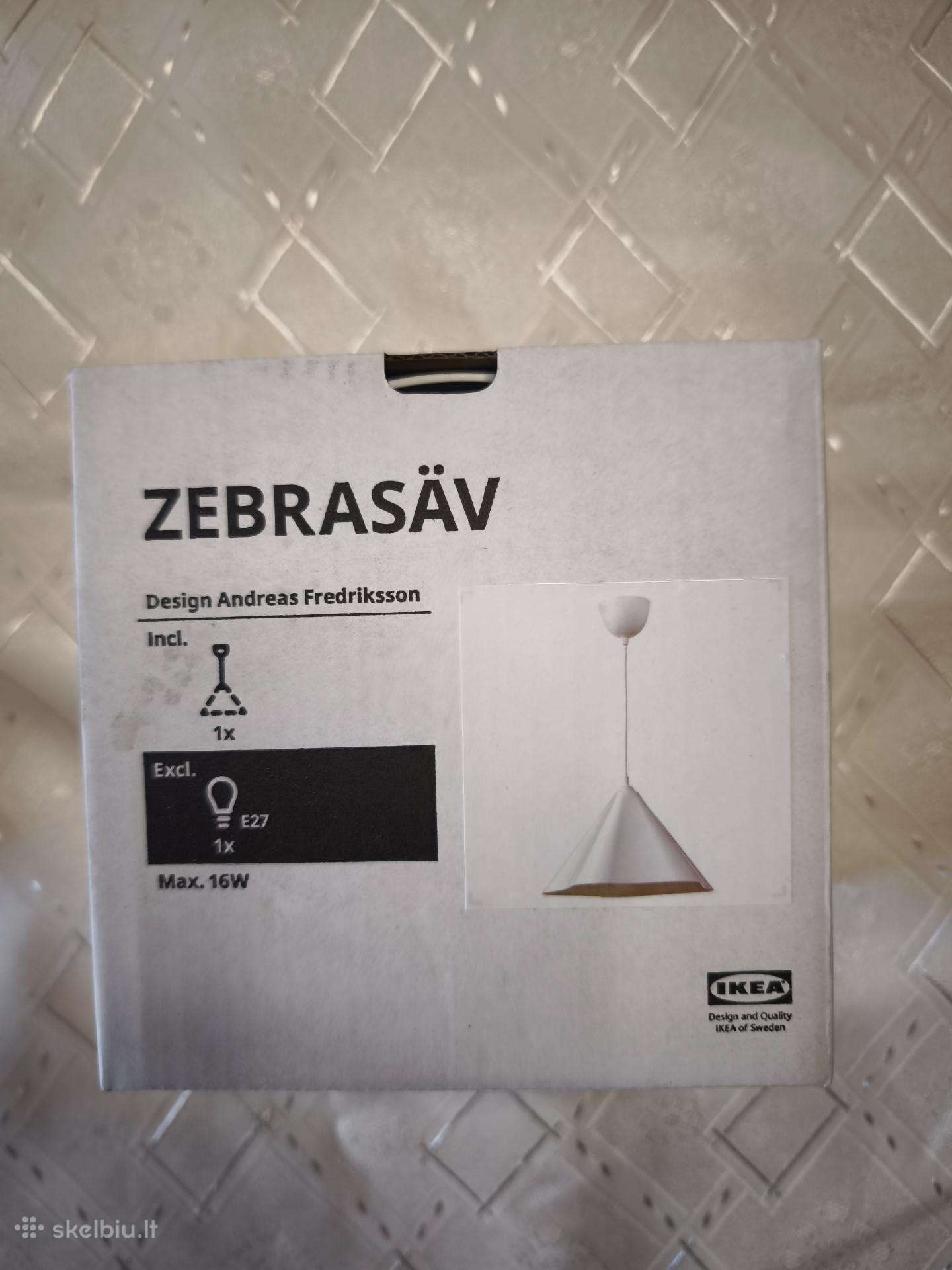 Zebrasäv kabamasis šviestuvas, baltas, plastikas,