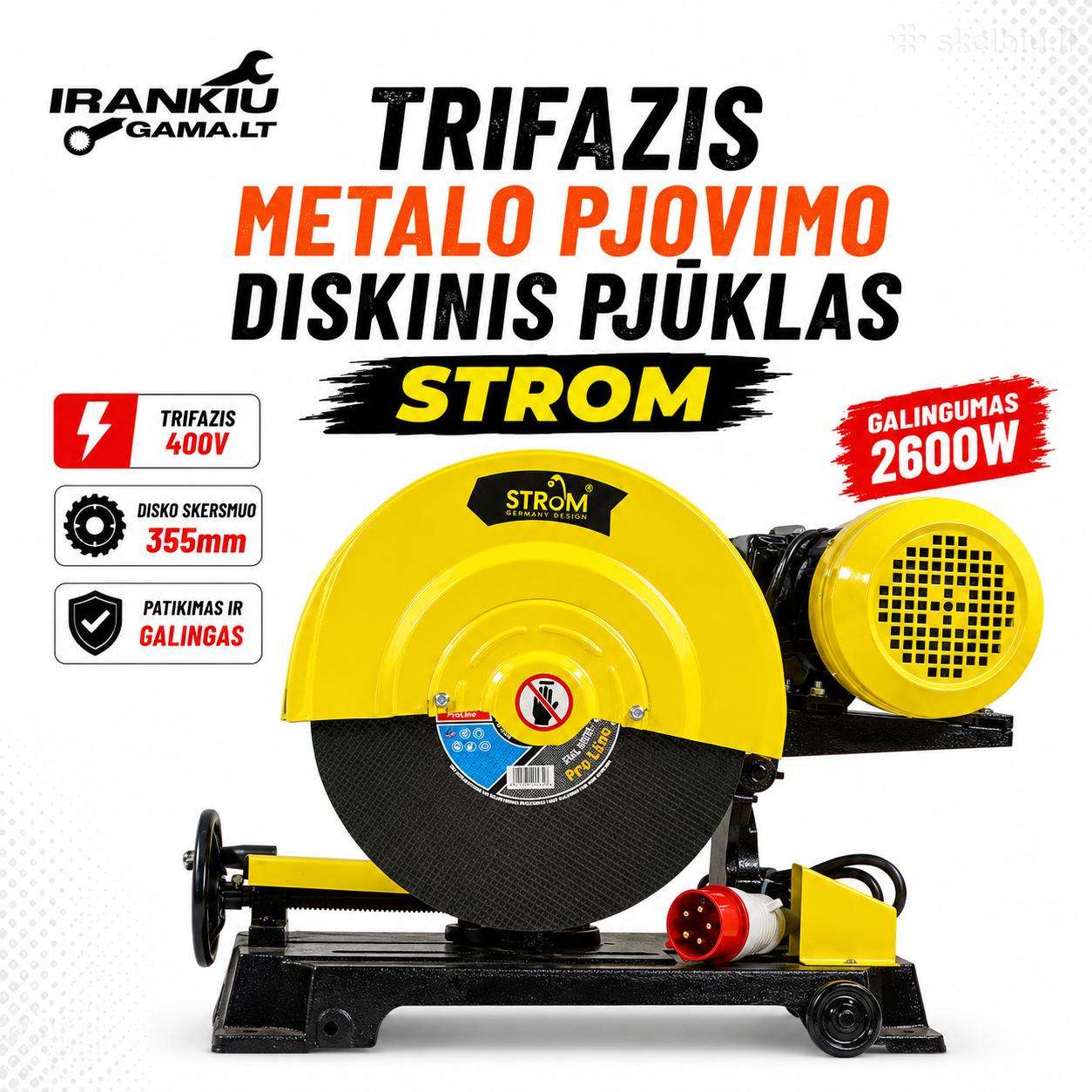 Trifazis Metalo pjovimo diskinis pjūklas strom