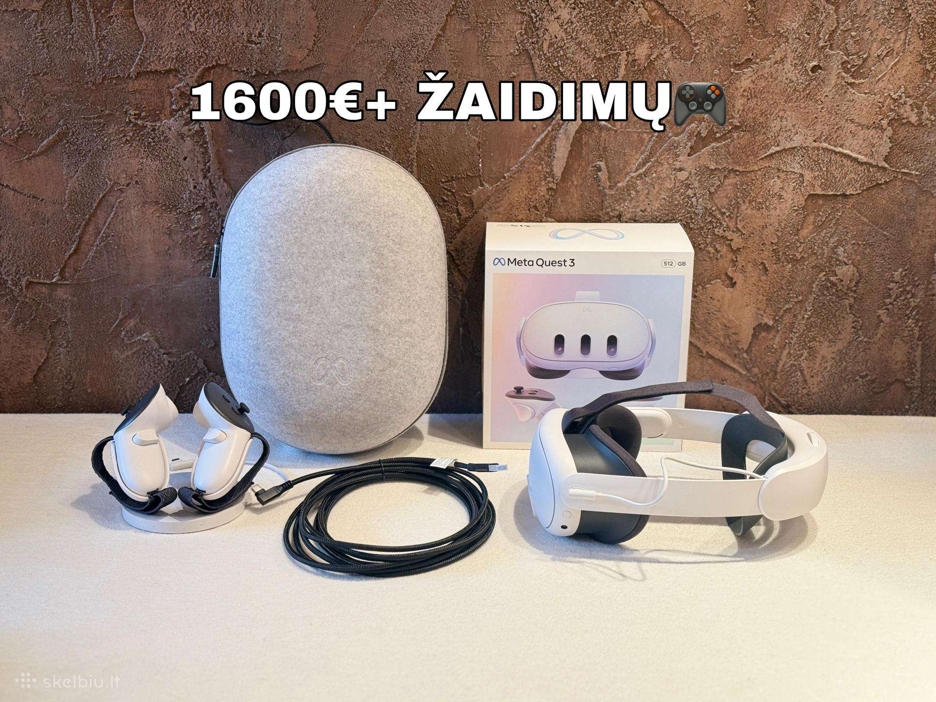 Meta Quest 3 512gb Oculus Vr 1600€ žaidimų