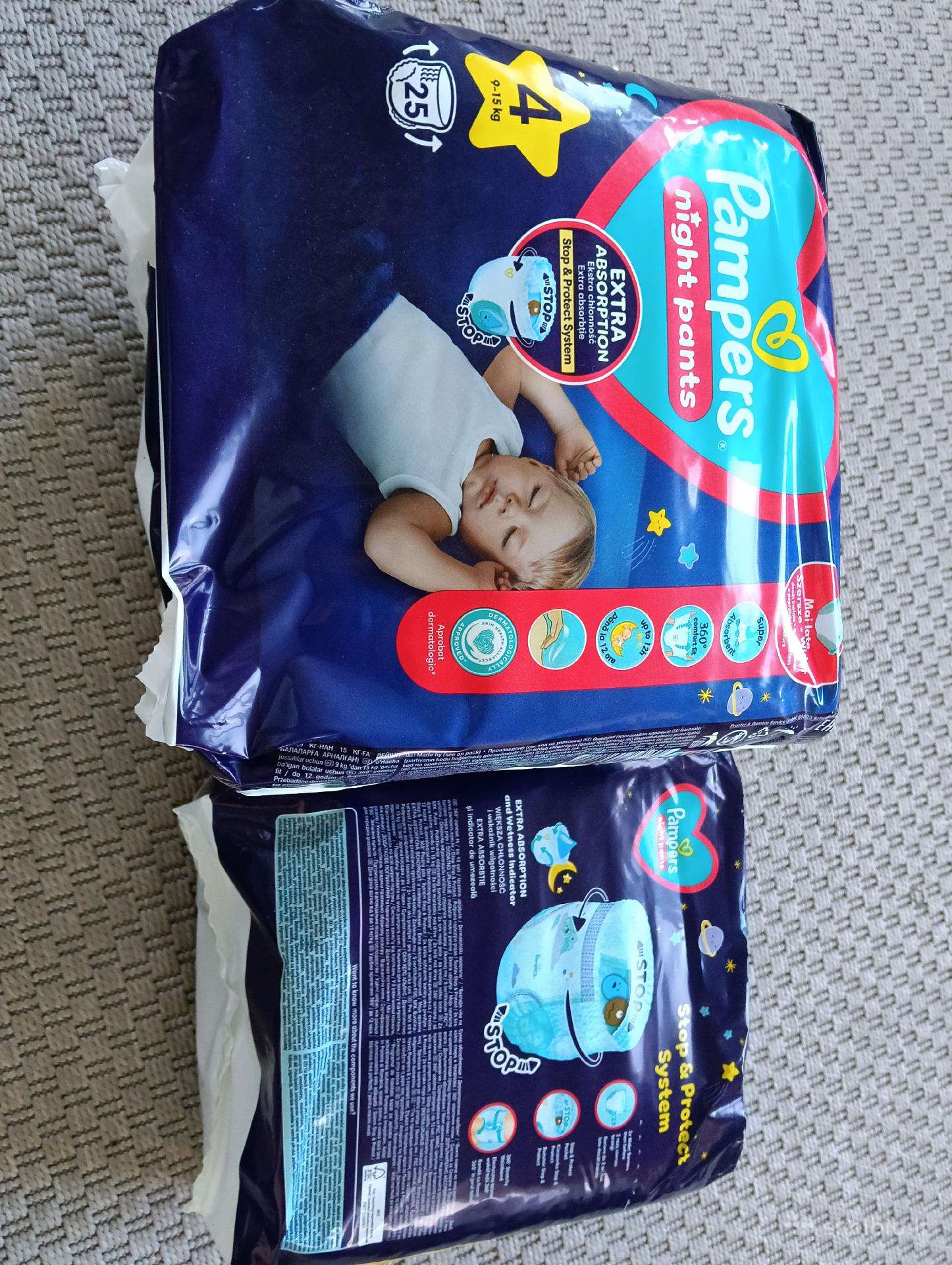 3 pakuotės Pampers naktinės sauskelnės-kelnaitės