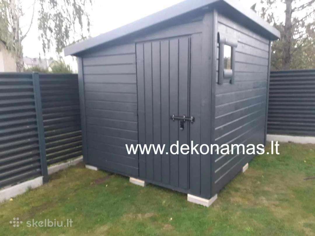 Karkasinis medinis sandėliukas 3x2 m