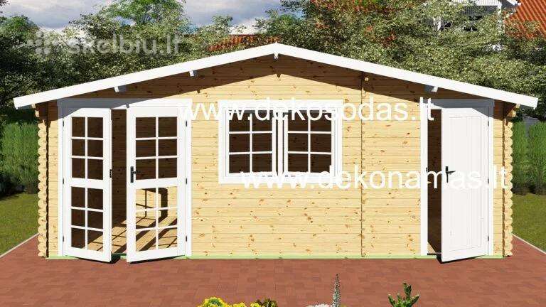 Medinis sodo namelis „Minero Plus“600x300 cm,40mm