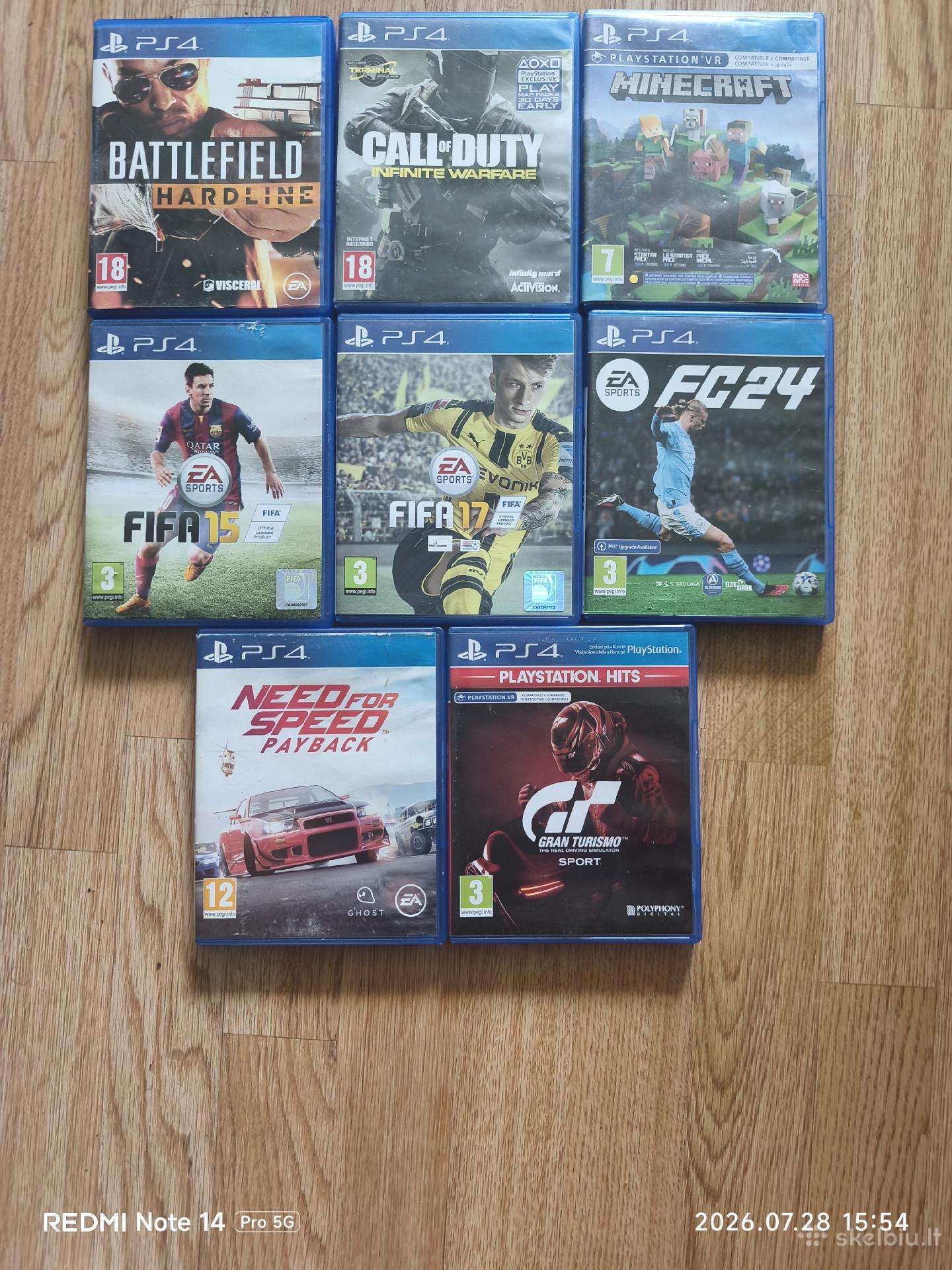 Naudoti geros būklės ps4 zaidimai