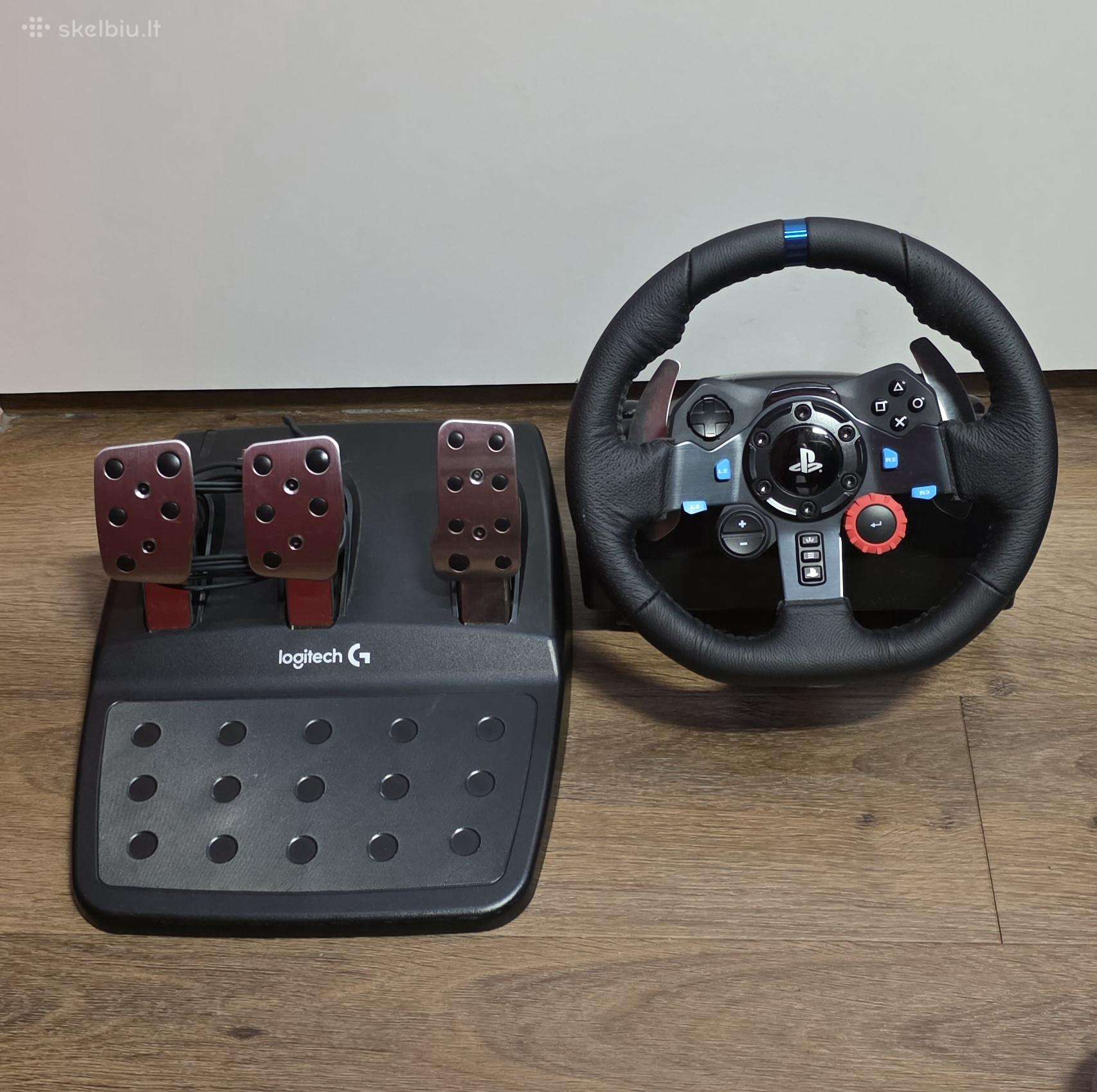 Logitech g29 vairas su pedalais ir garantija