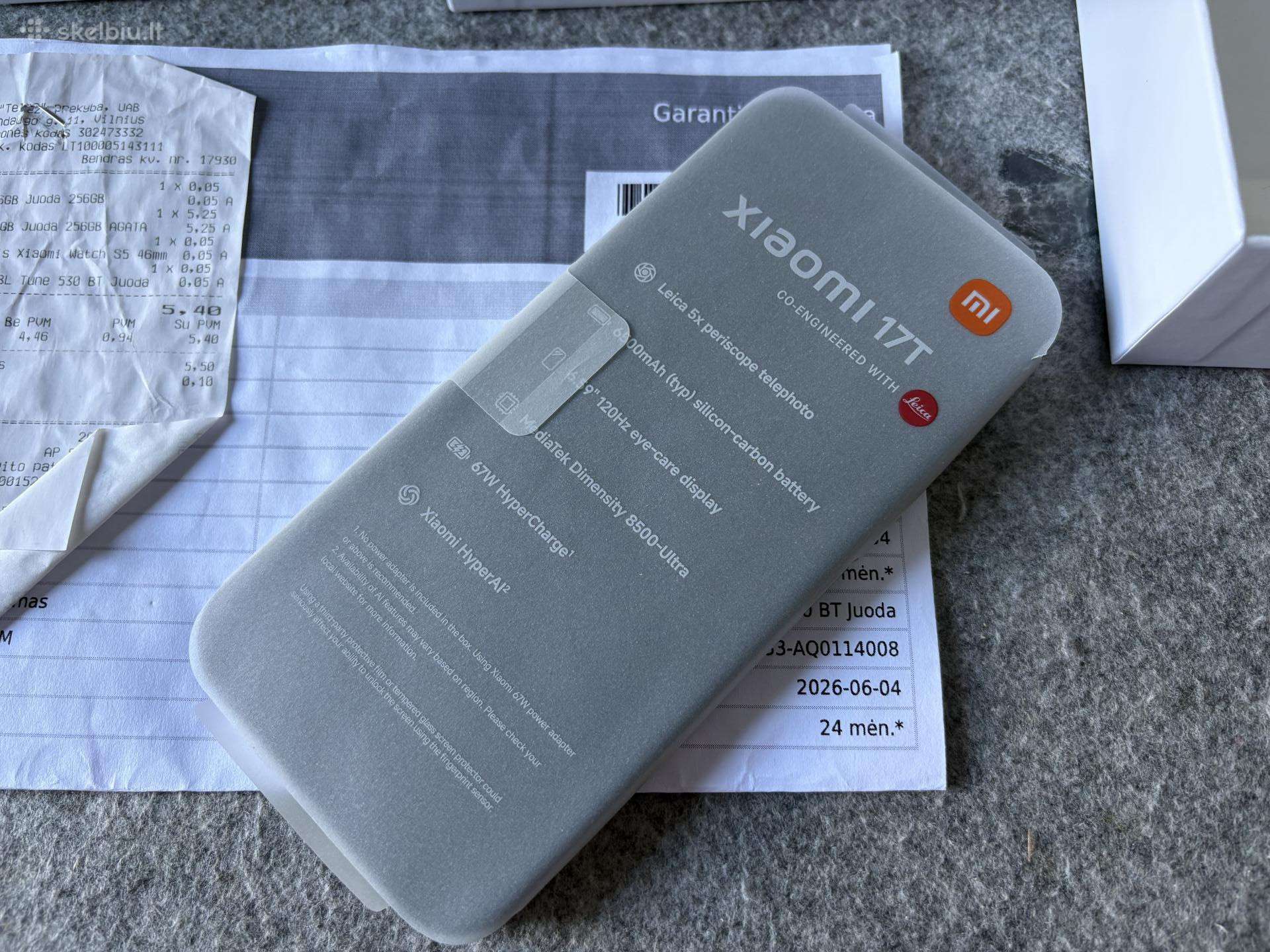 Xiaomi 17t, juodos spalvos