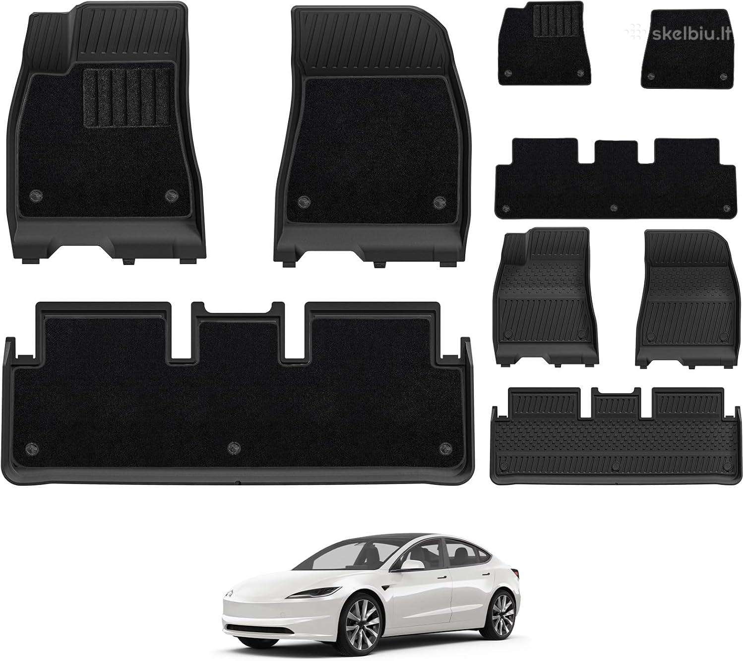 Nauji 3w Tpe kilimėliai Tesla Model 3 (2024+)