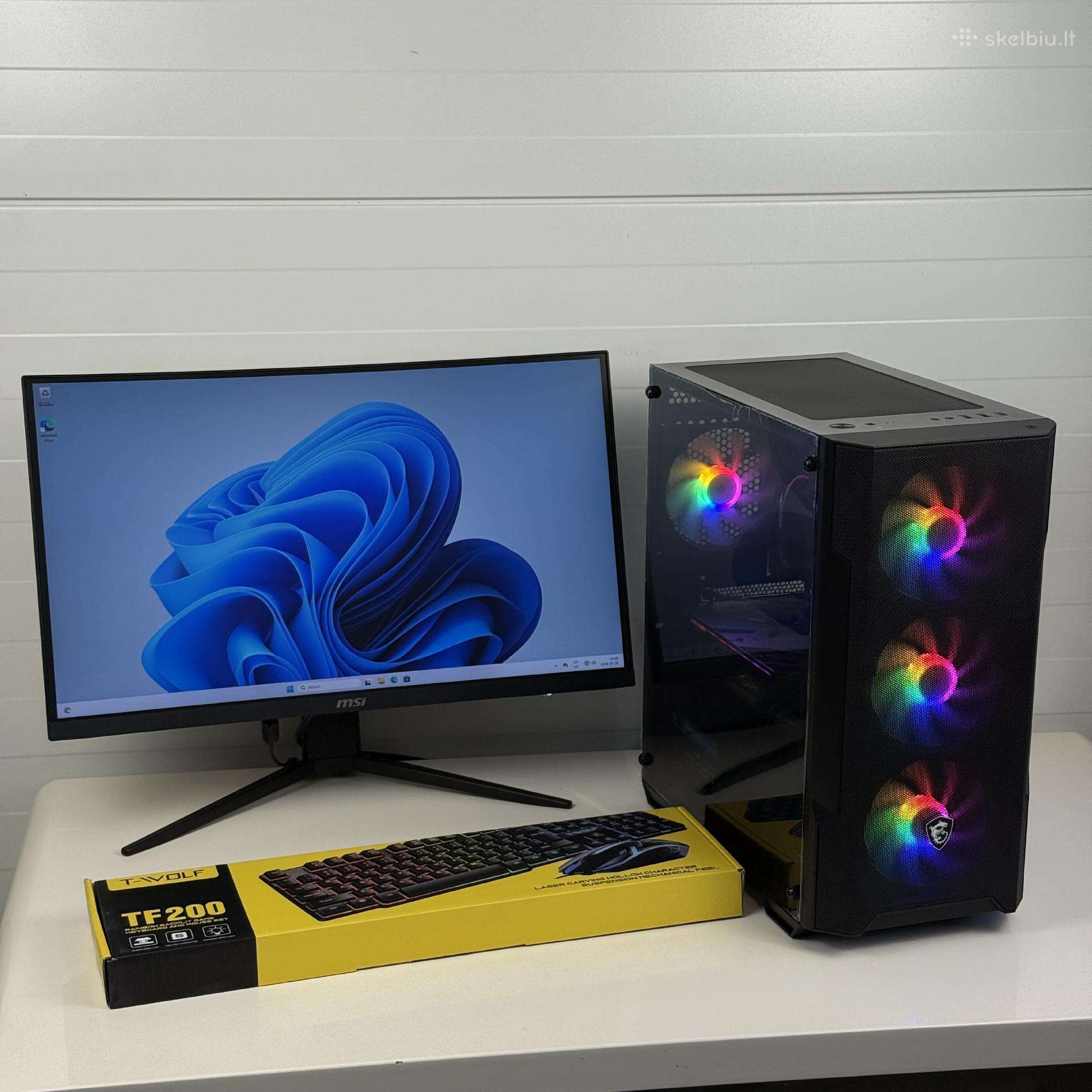 Pilnas Pc Komplektas Rx 5700xt Ryzen 5 + Msi 180hz