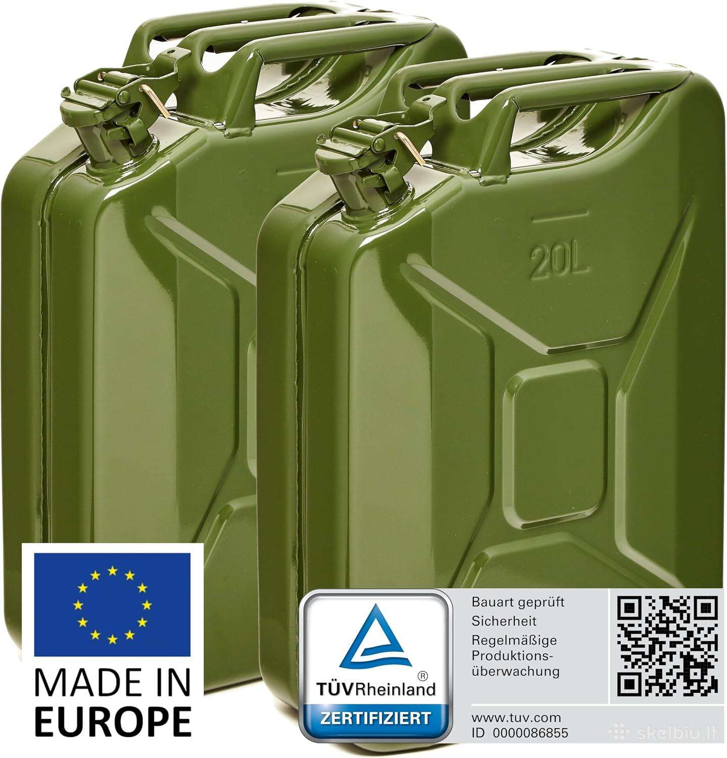 2x20l metaliniai kanistrai (Oxid7) su priedais