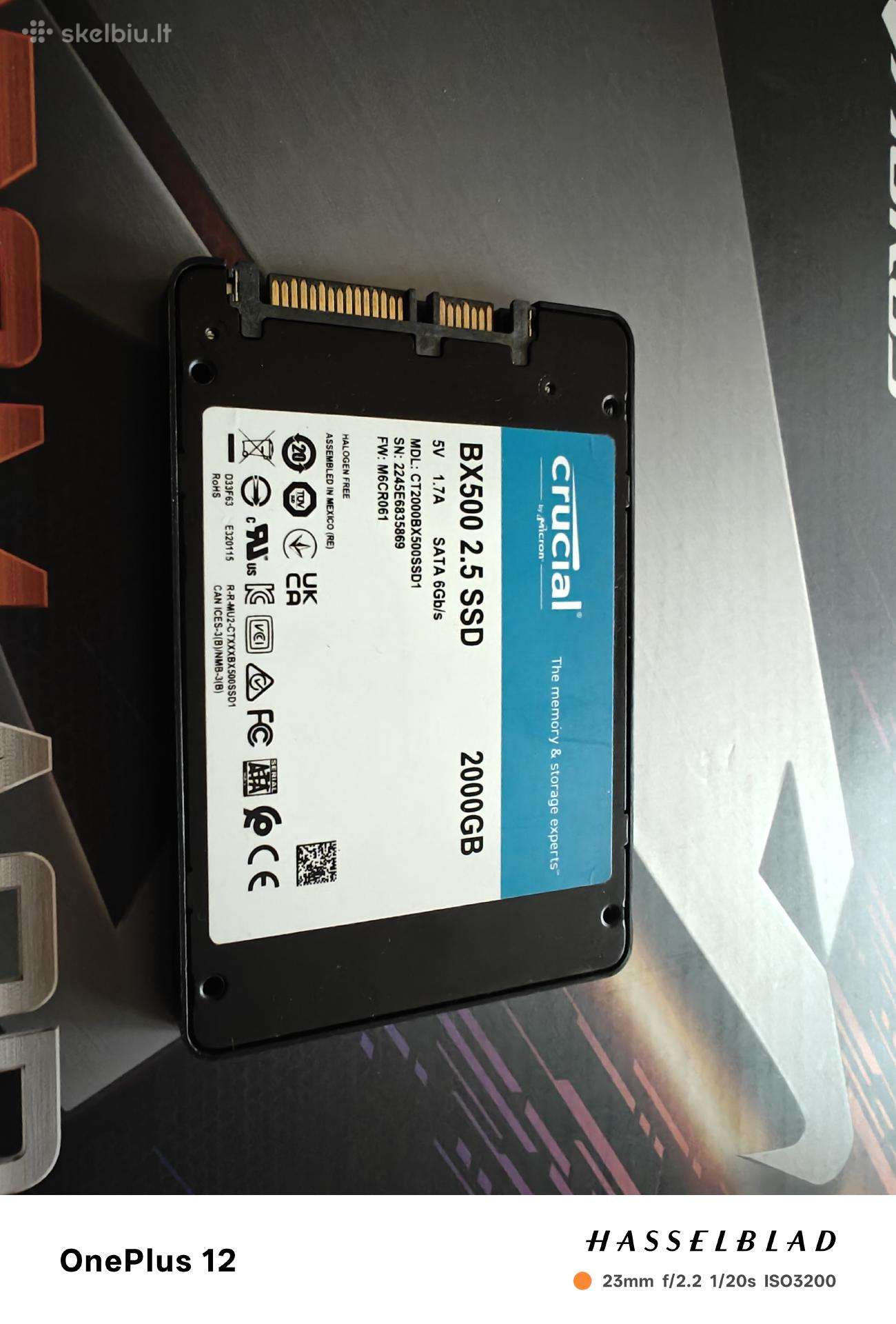 Crucial Bx500 2tb 2.5" sata SSD