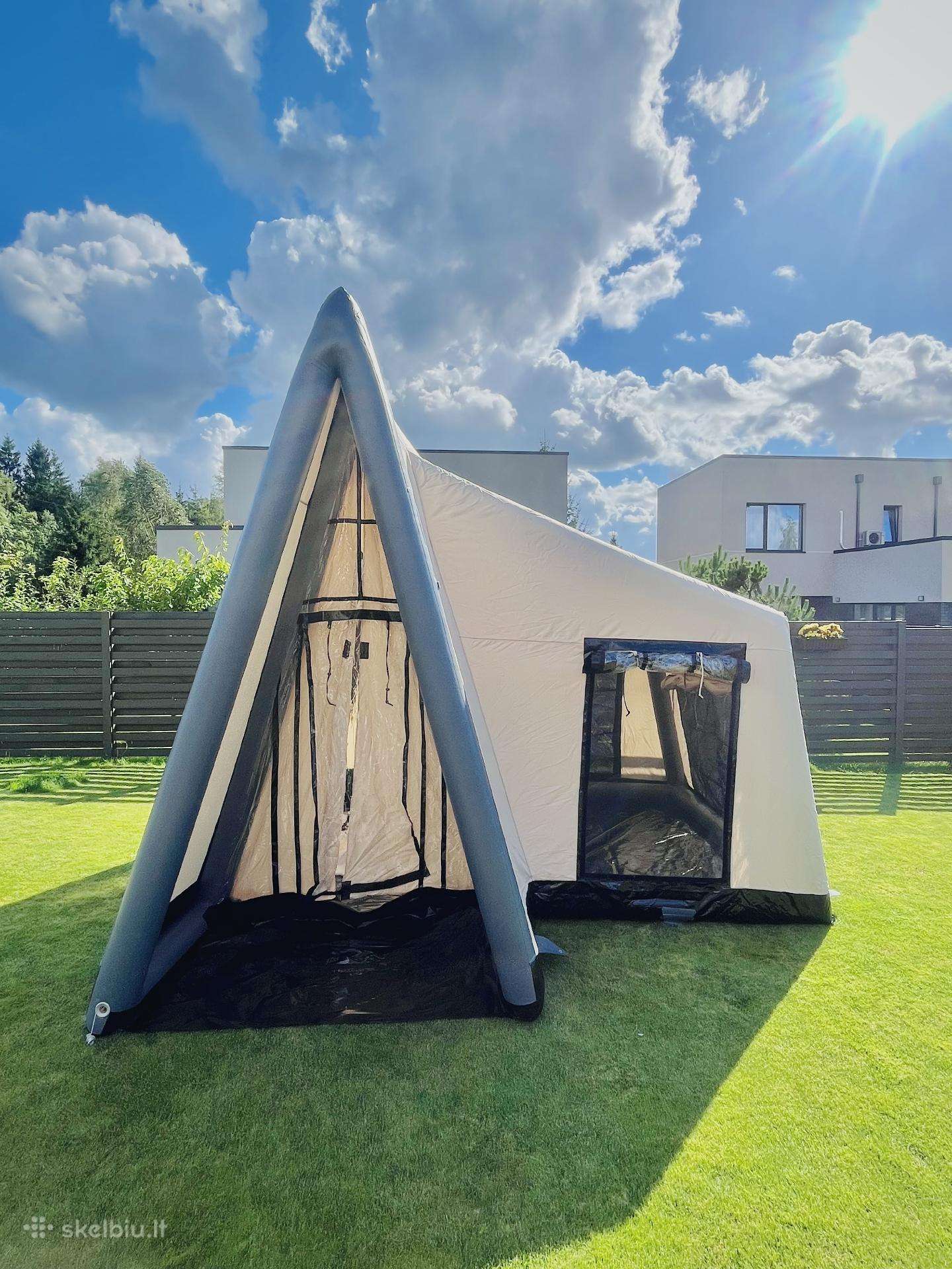 Prabangi ir erdvi pripučiama glamping palapinė