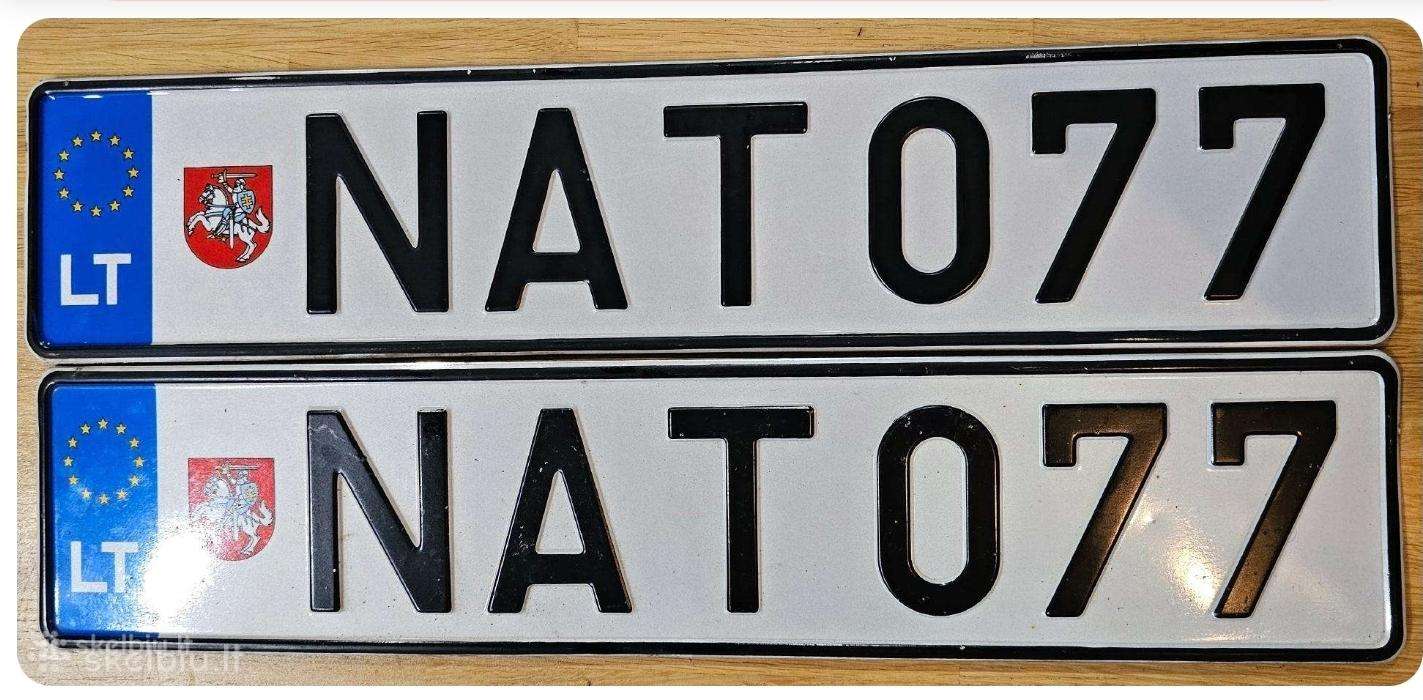 Valstybiniai numeriai Nat077