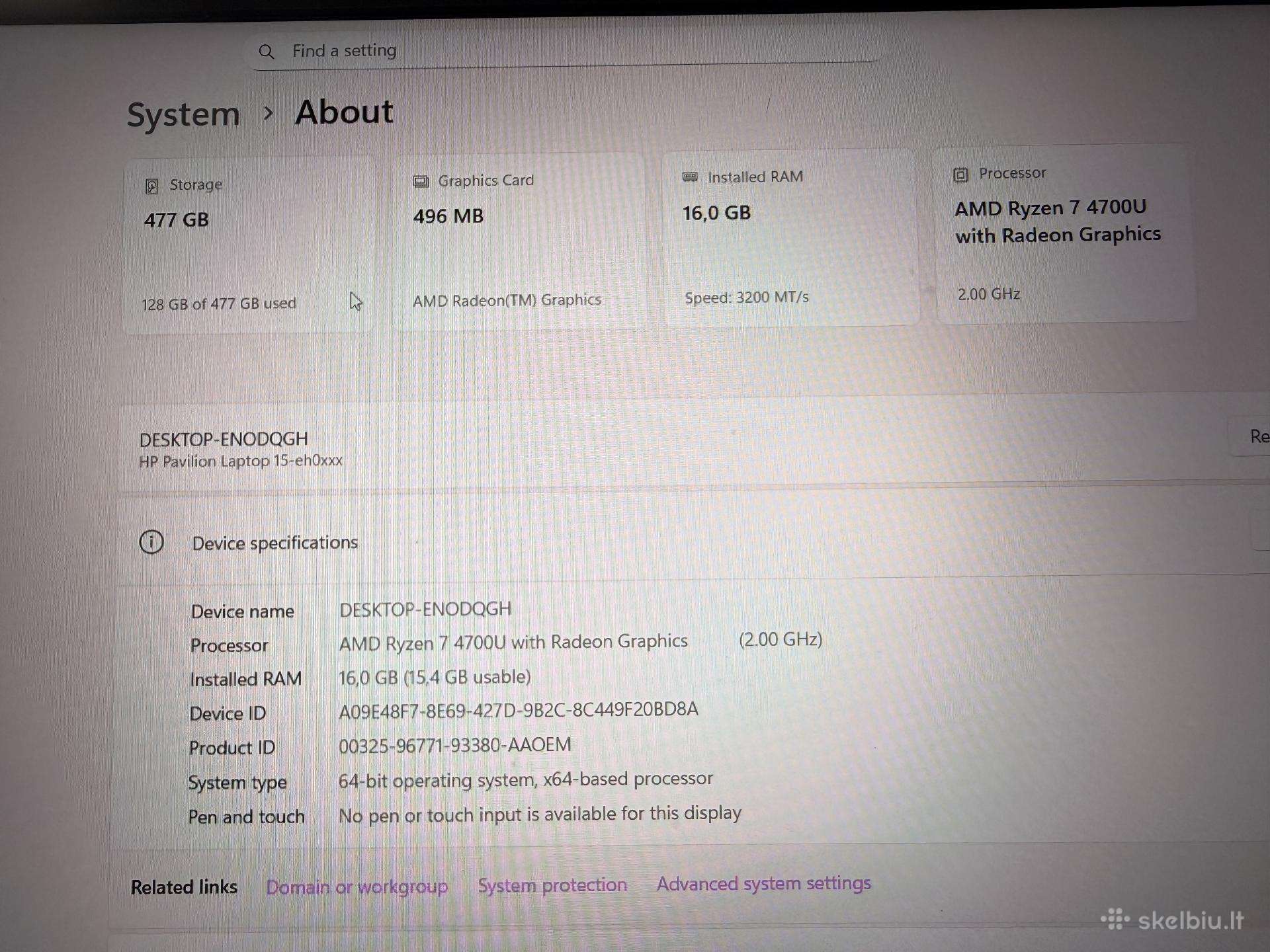 Hp Pavilion 15 nešiojamas kompiuteris