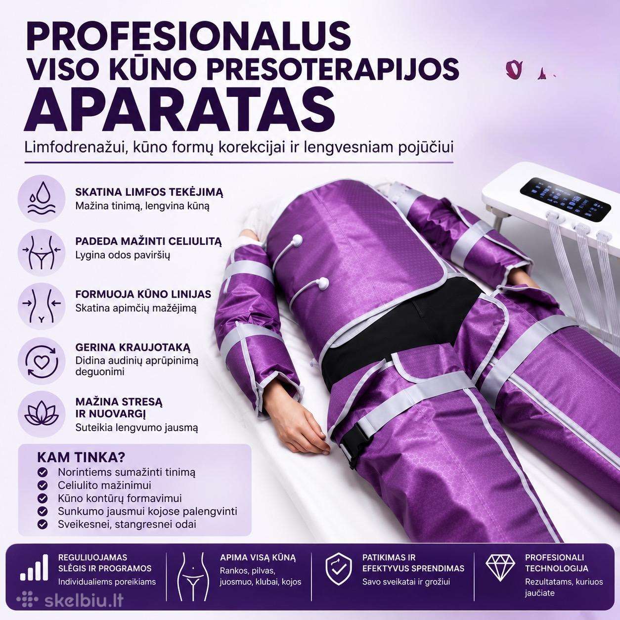 Presoterapijos aparatas