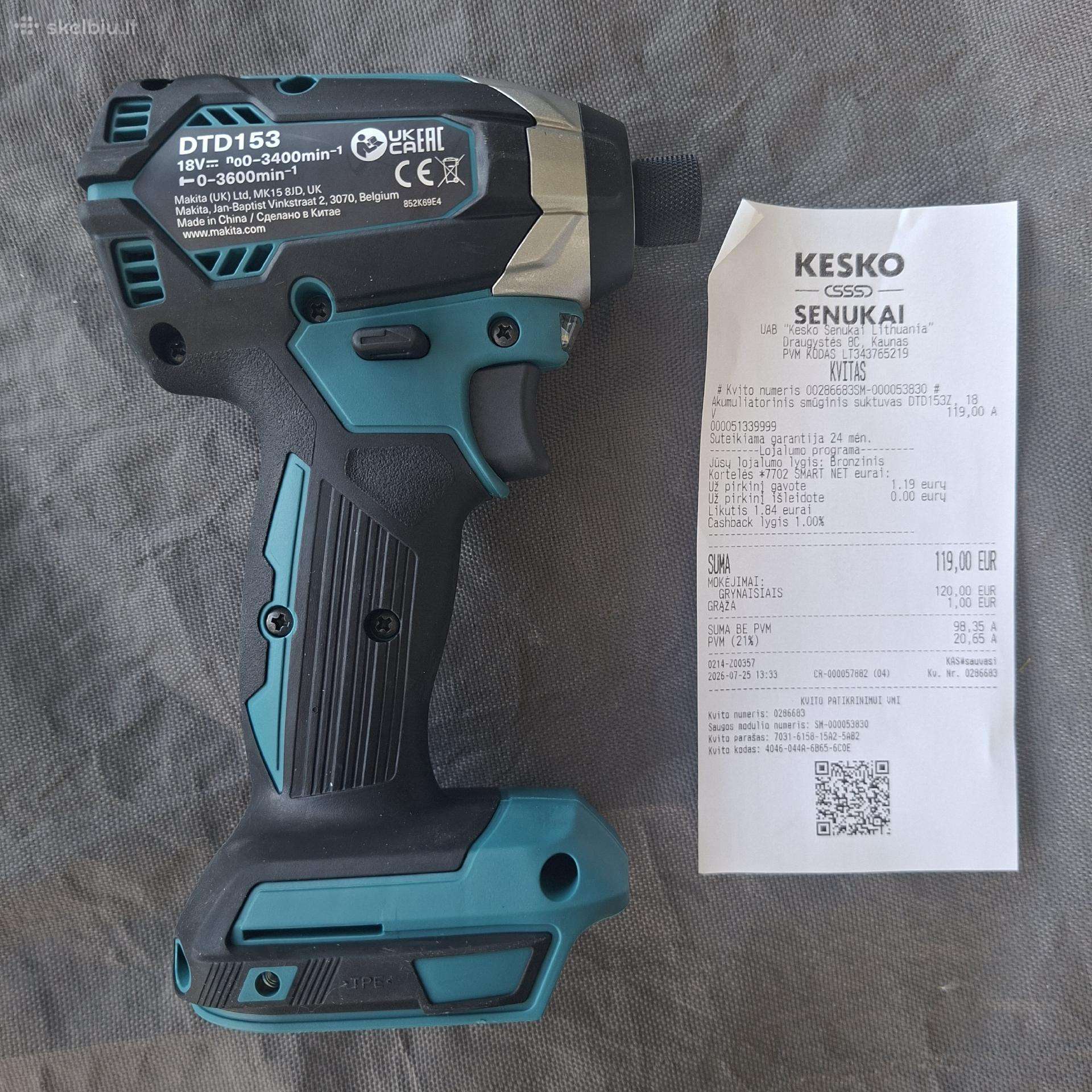 Makita inpaktas dtd 153