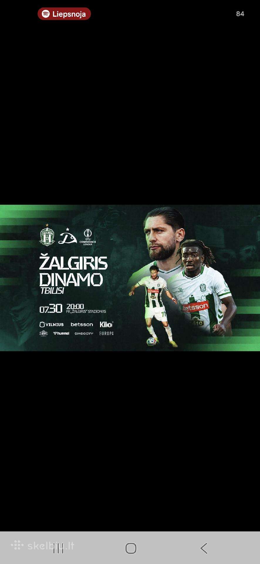 Vilniaus Žalgiris - Dinamo Tbilisi Liepos 30 d!