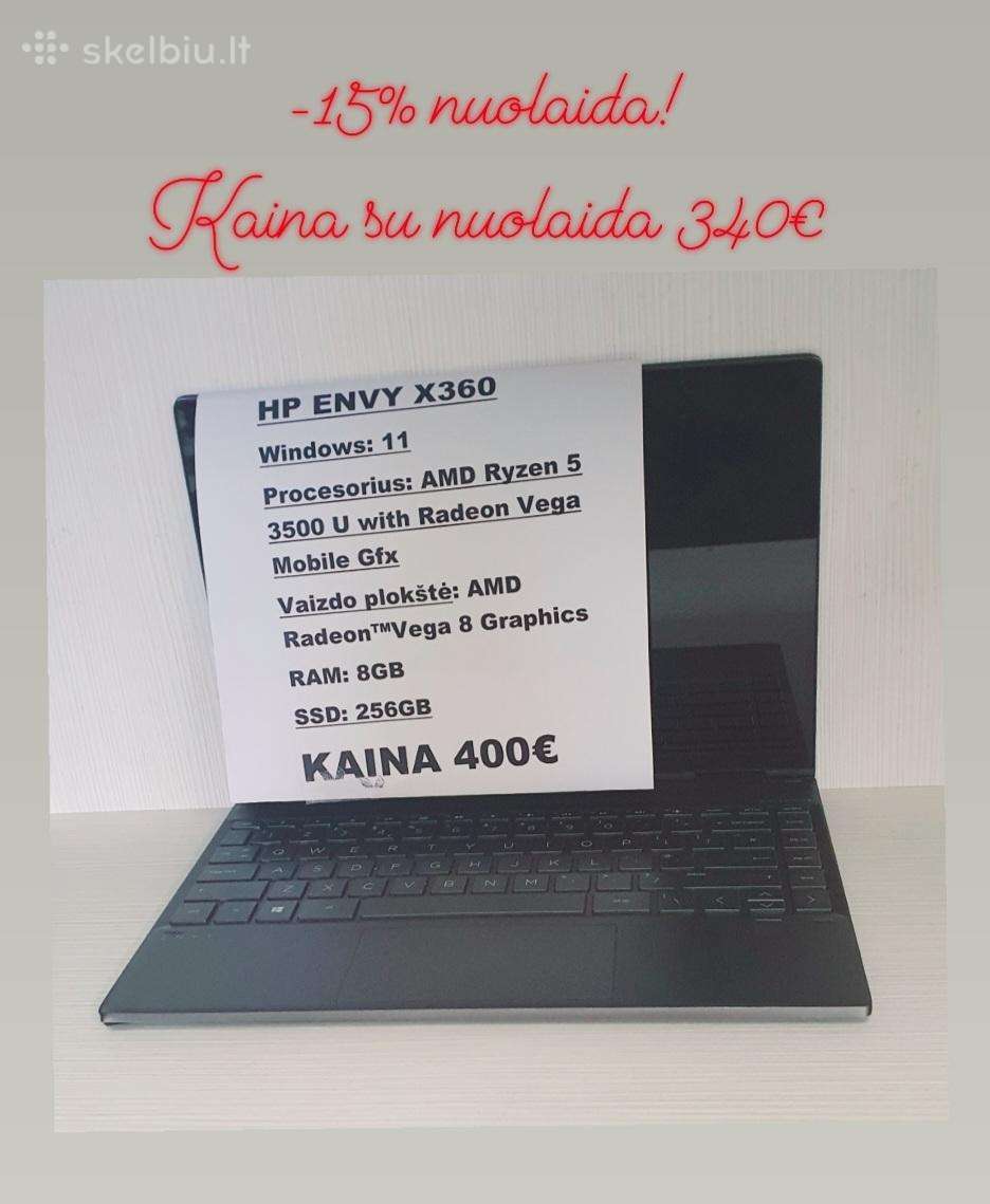 Neš. kompiuteris Hp Envy X360 (liečiamu ekranu)