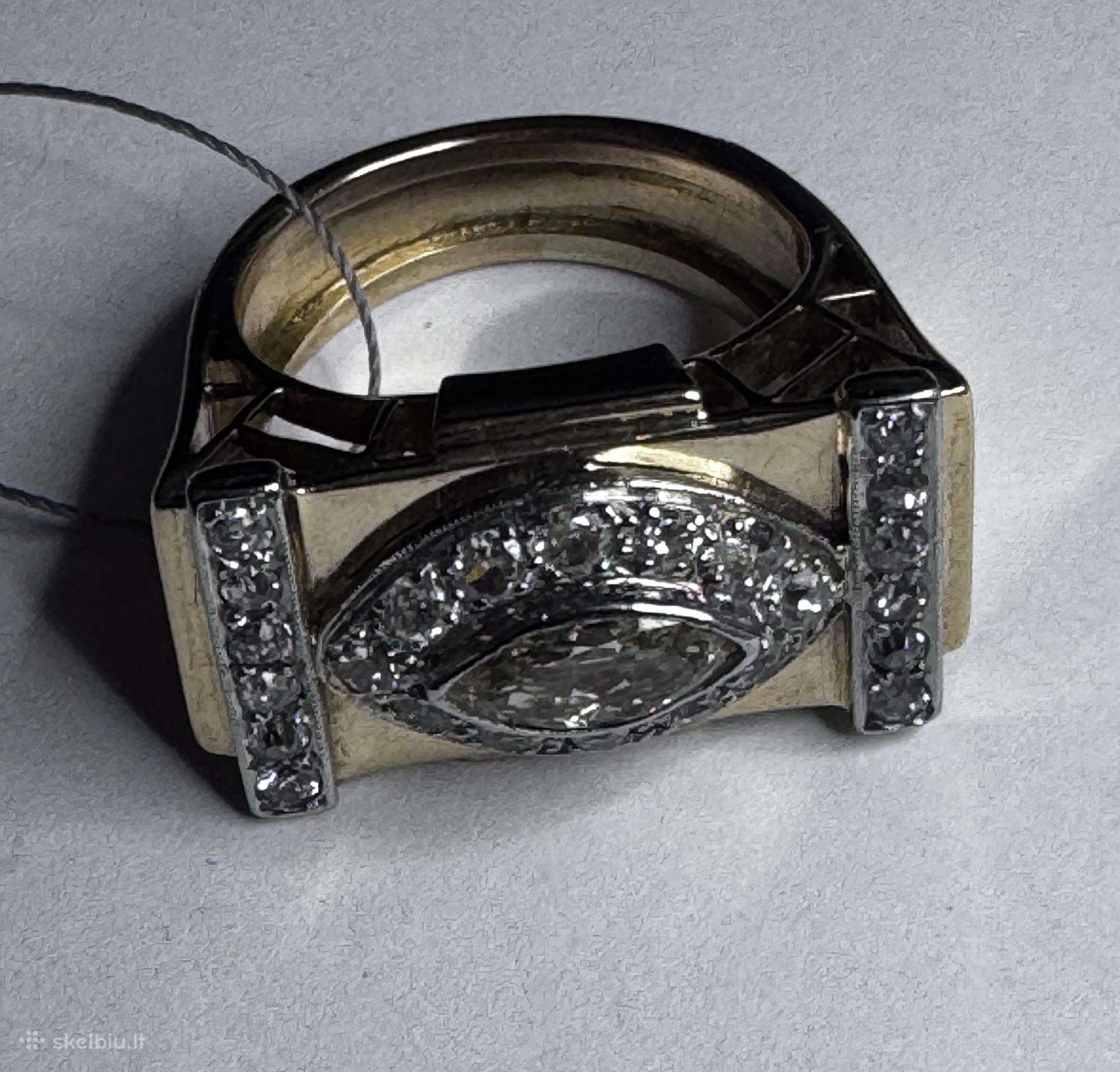 Auksinis žiedas su briliantais 1,7 ct - 4000 e