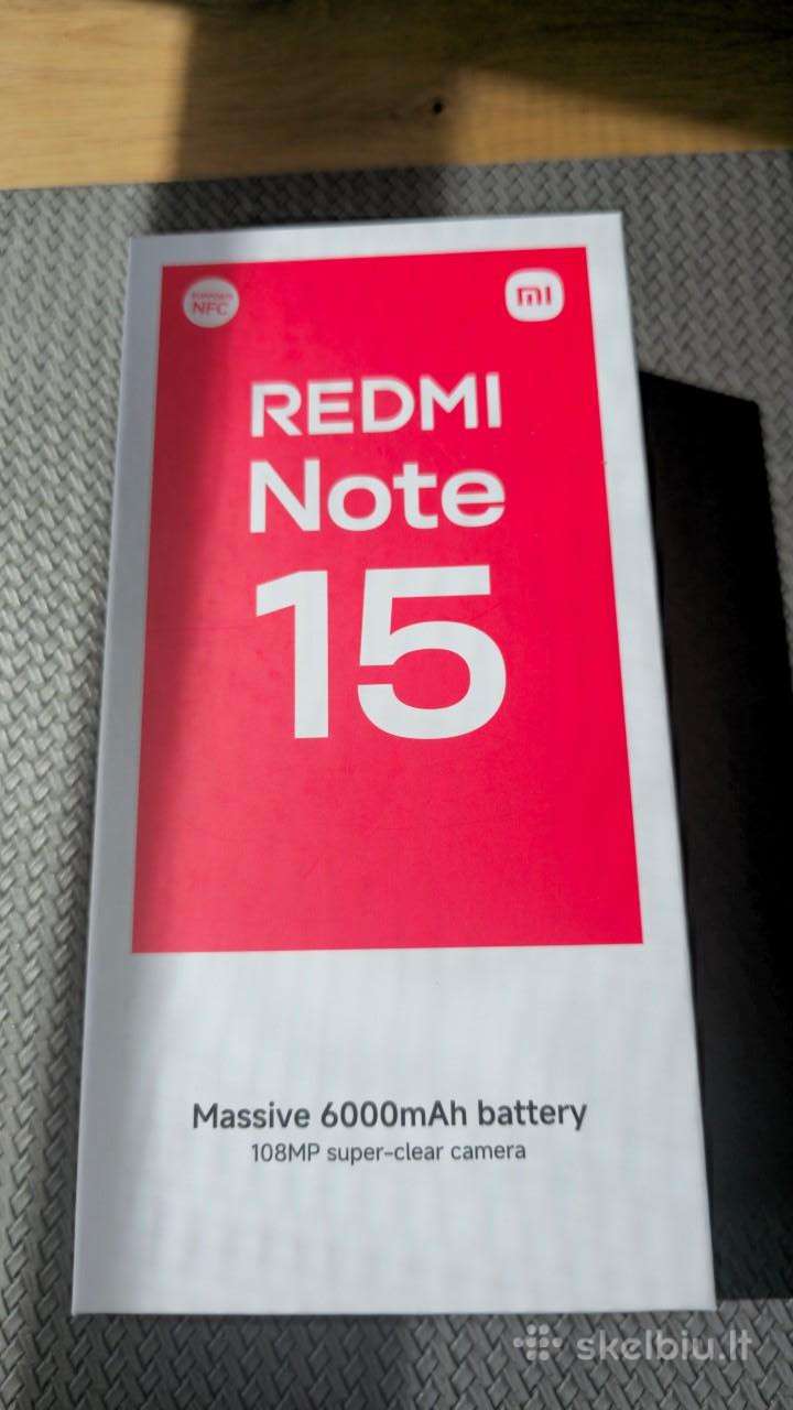 Kaip naujas Redmi Note 15 6gb RAM /128gb Rom