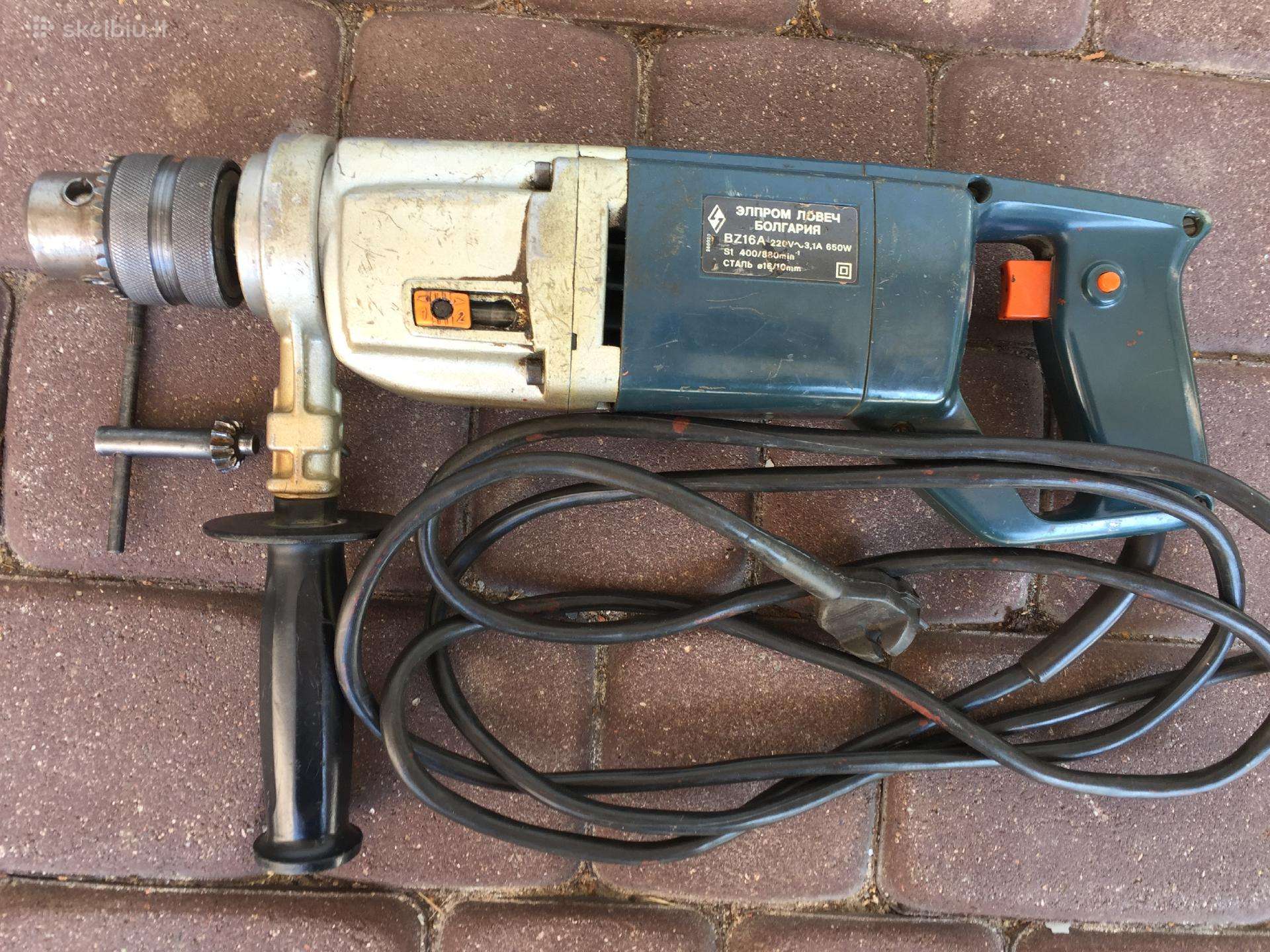Elektrinis grąžtas 650w, griebtuvas 16mm