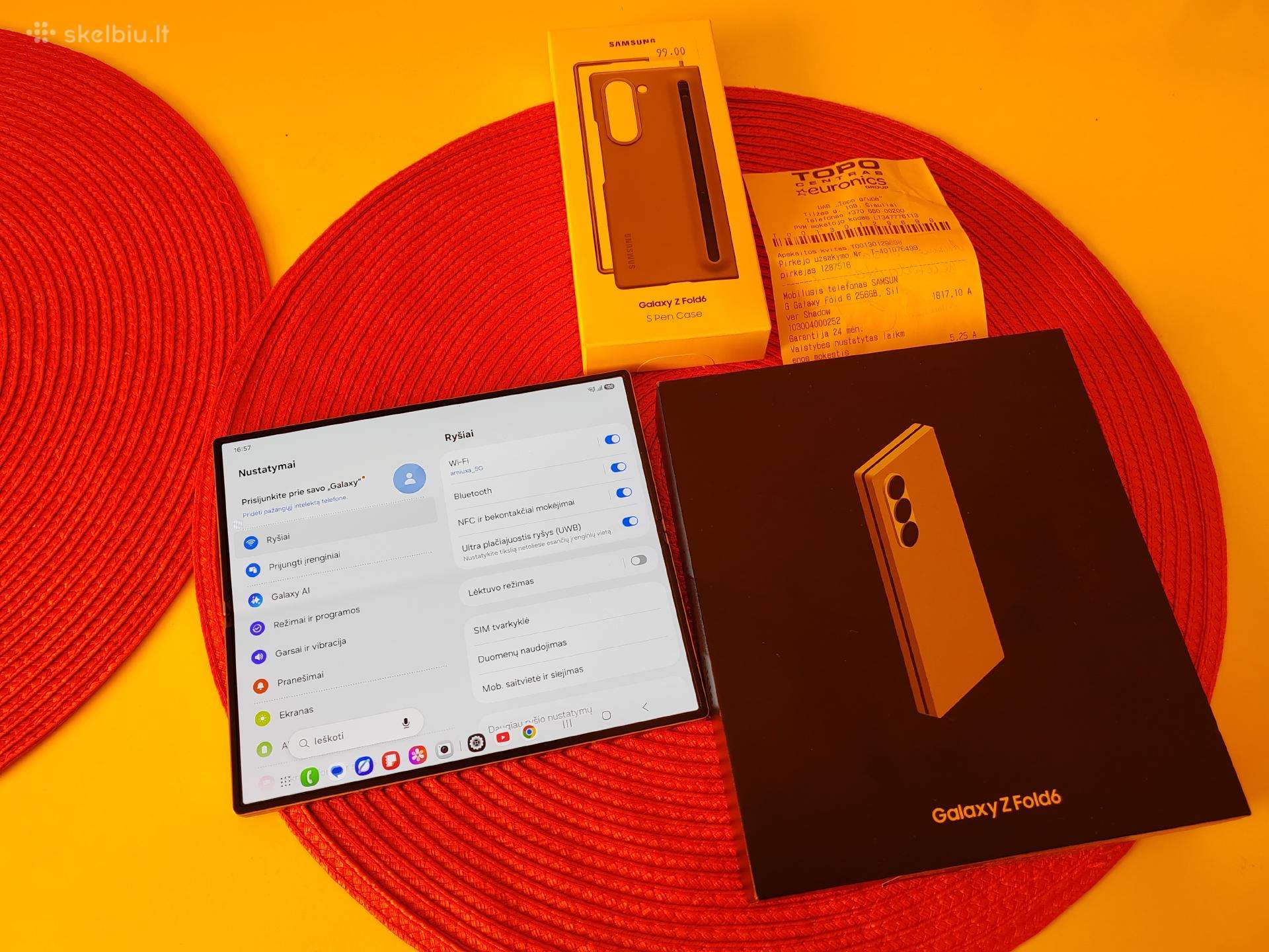Samsung Galaxy fold 6 pilna komplektacija