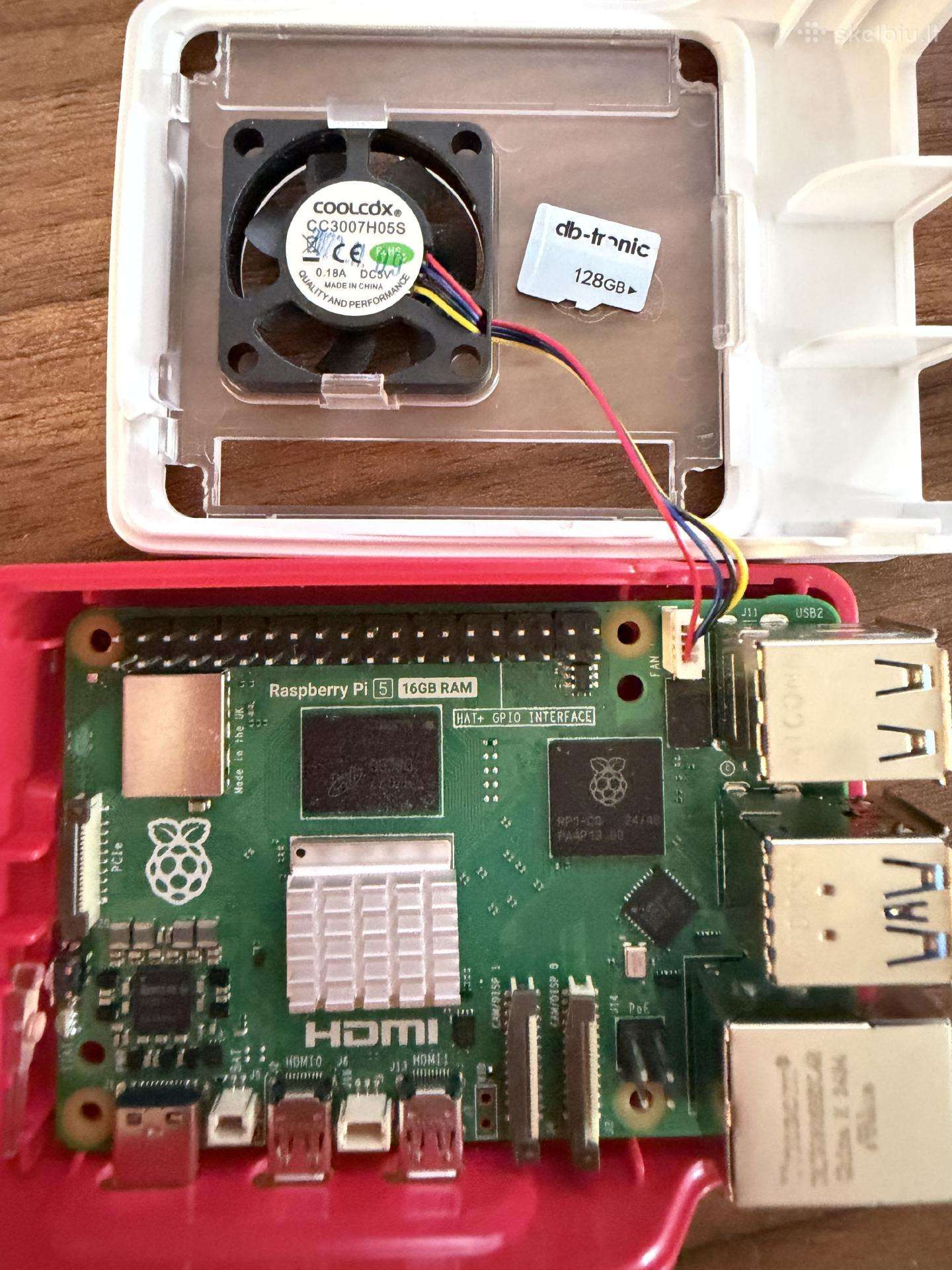Raspberry Pi 5 16gb + priedai