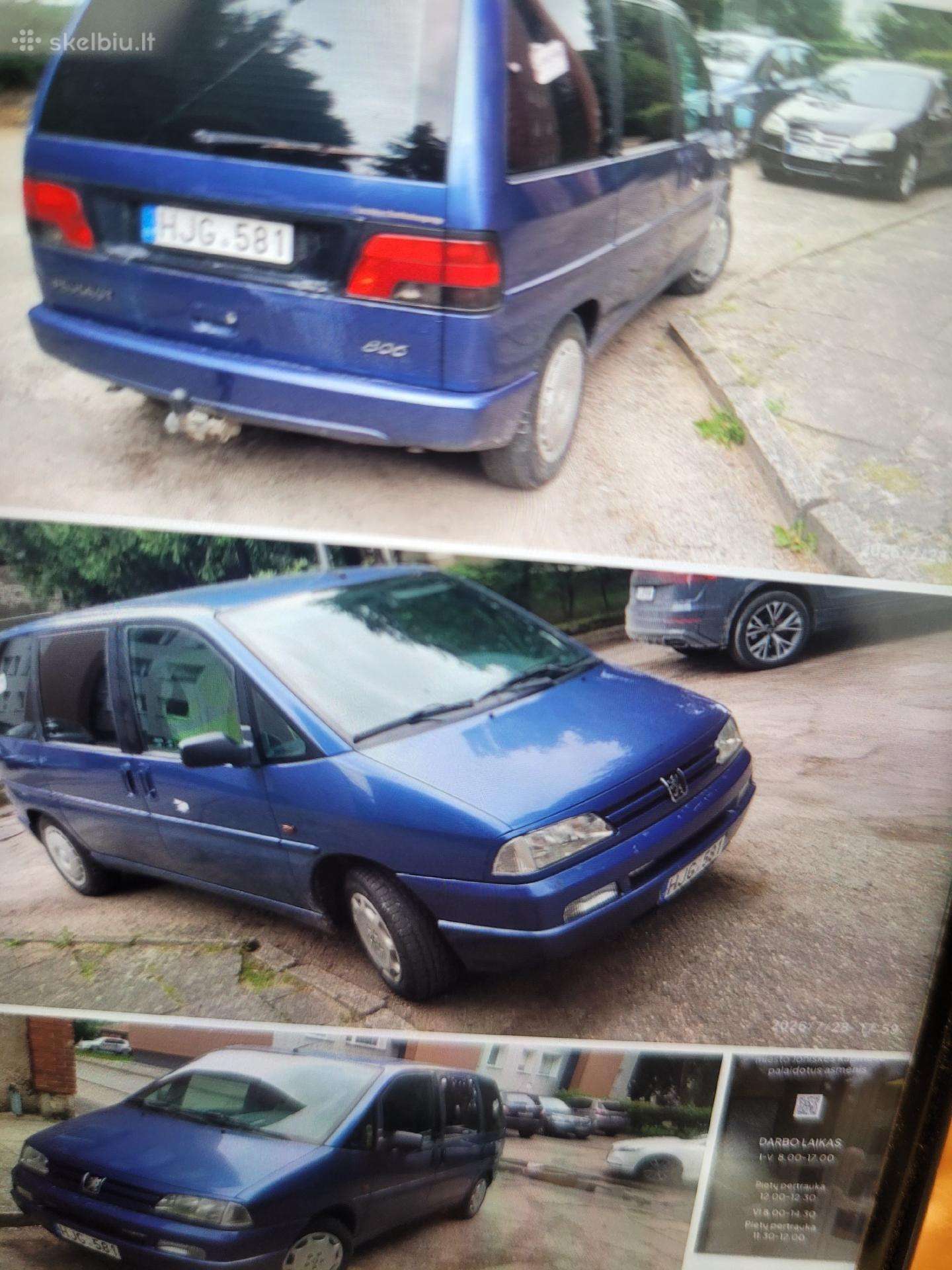 Parduodu automobilį Peugeot 806 1998 m.