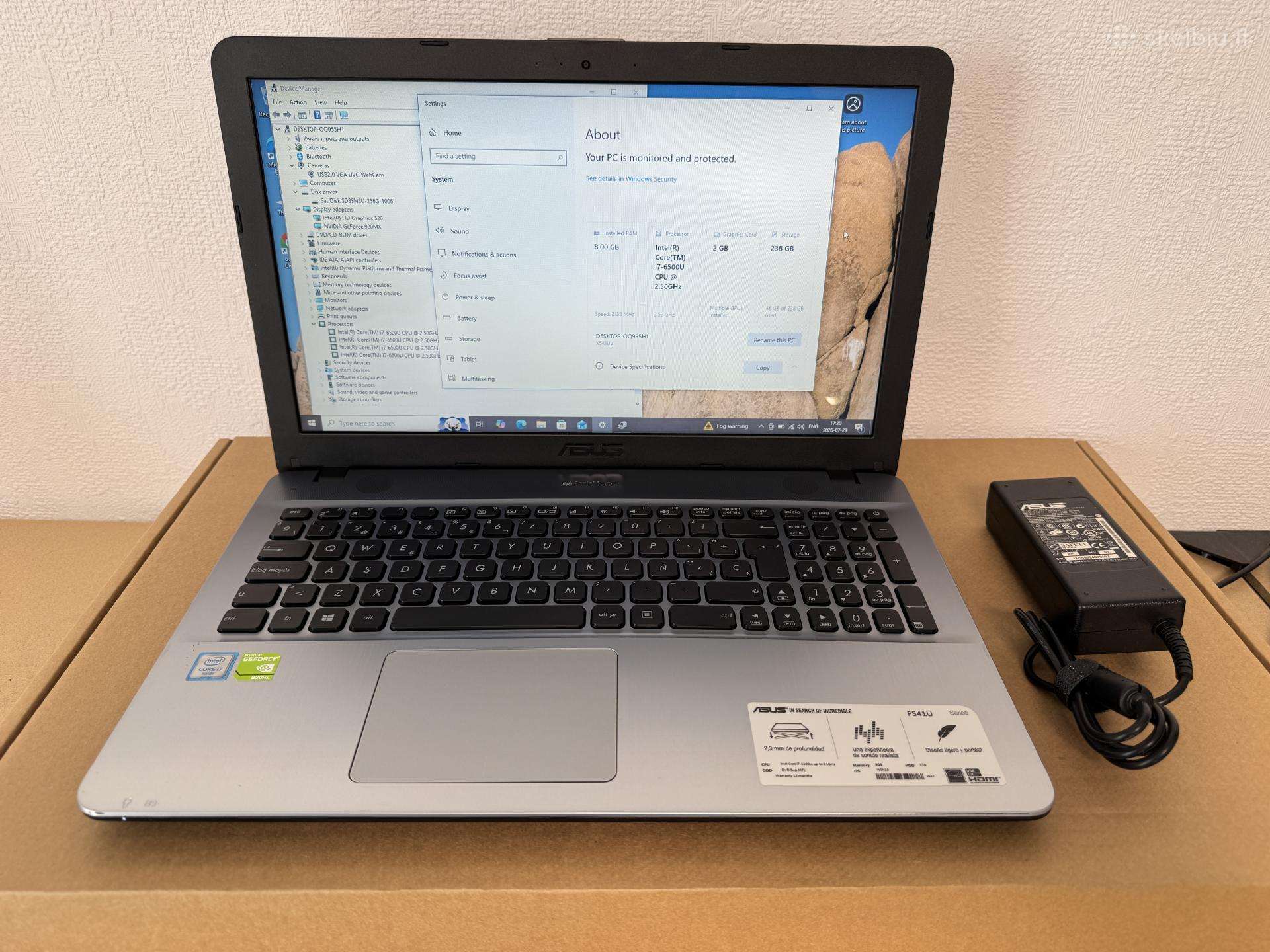 Asus Vivobook F541u i7-6500u