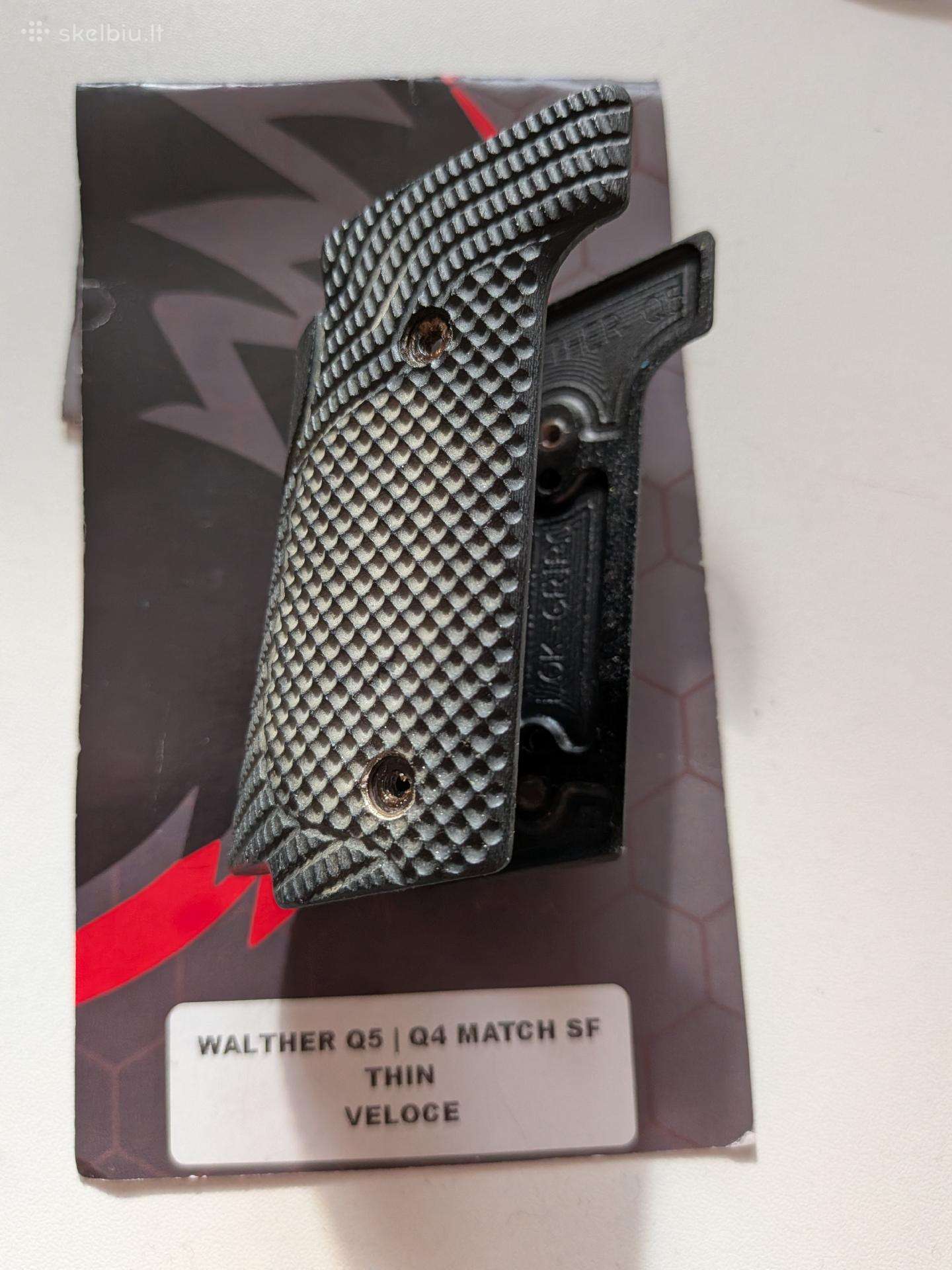 Walther Q5 steell frame Lok grip kriaunos