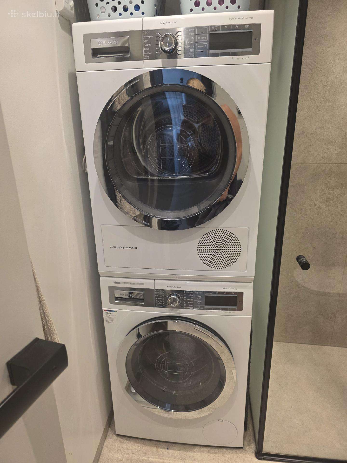 Bosch Serie 8 skalbyklės ir džiovyklės komplektas