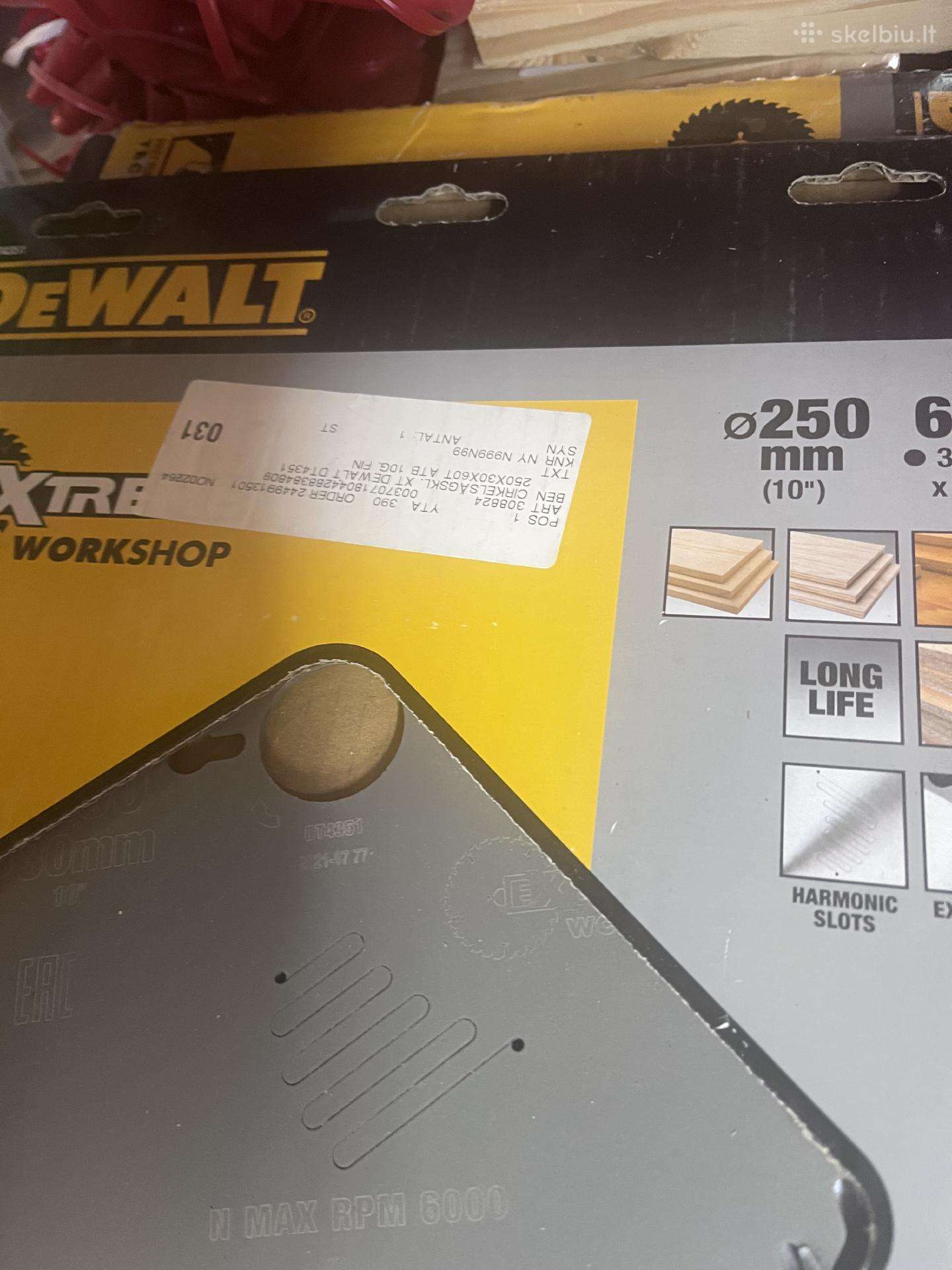 Dewalt bosch fein diskai peiliukai
