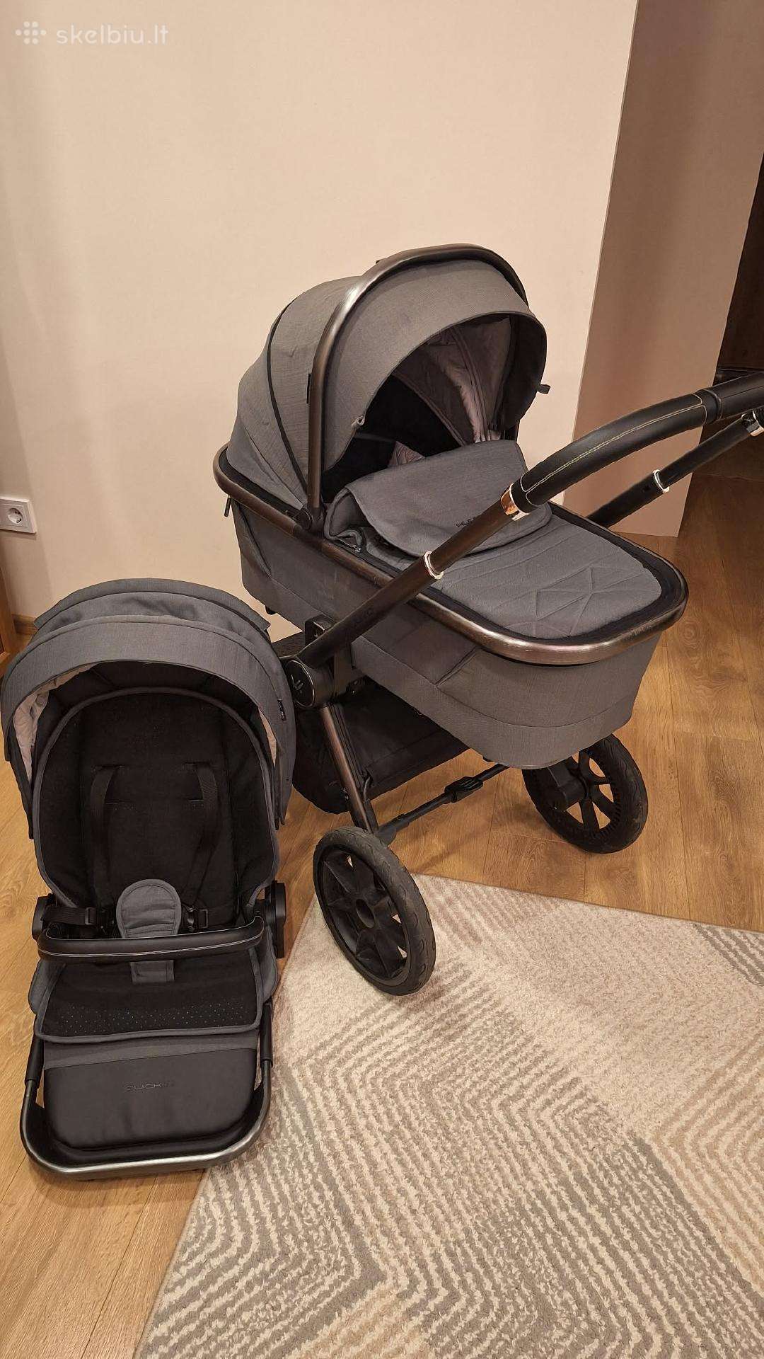 Parduodamas vežimas Muuvo Quick Se2+ kėdutė +bazė
