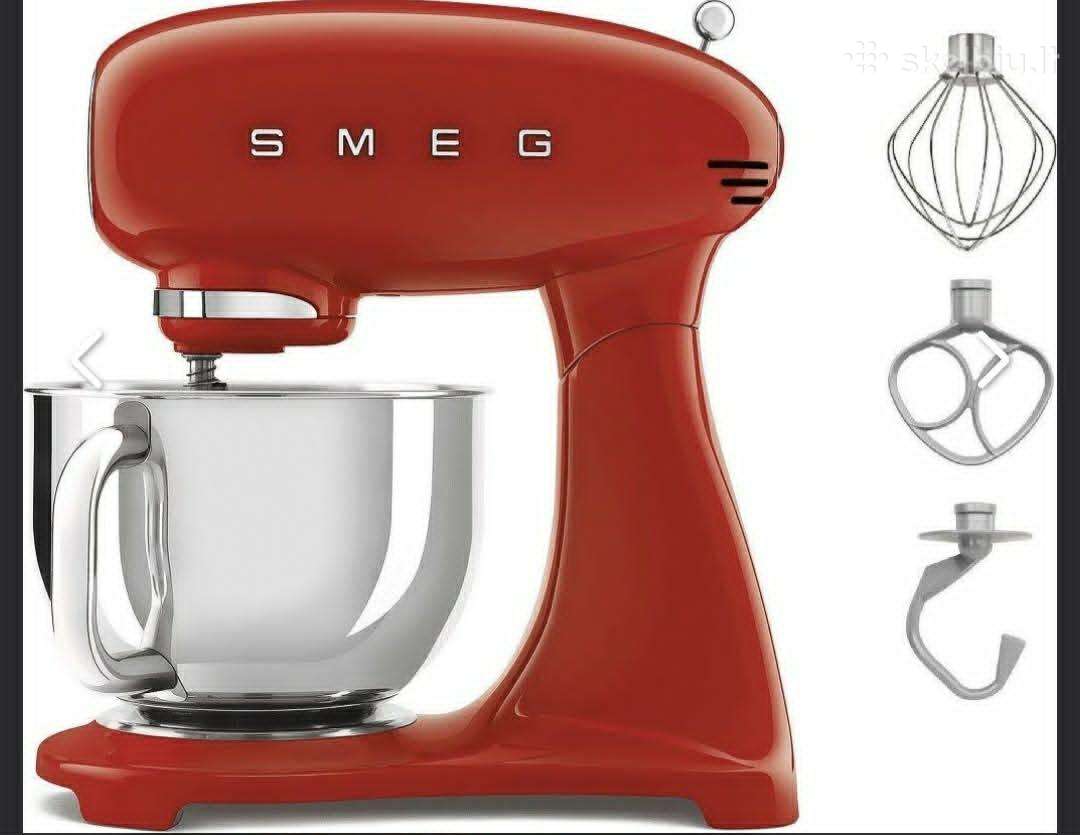 Smeg kombainas raudonas naujas