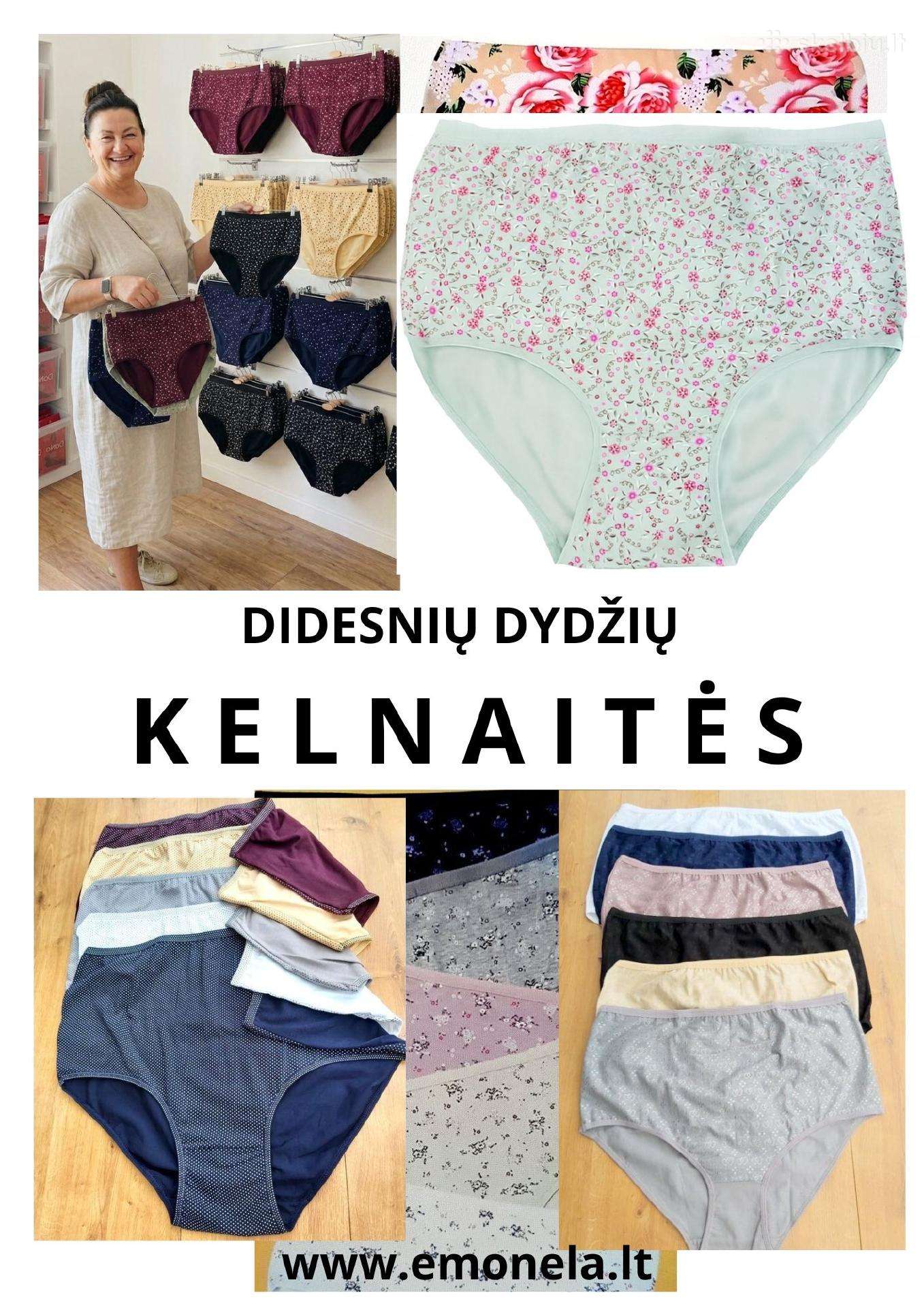 Kelnaitės didelių dydžių 5xl–8xl