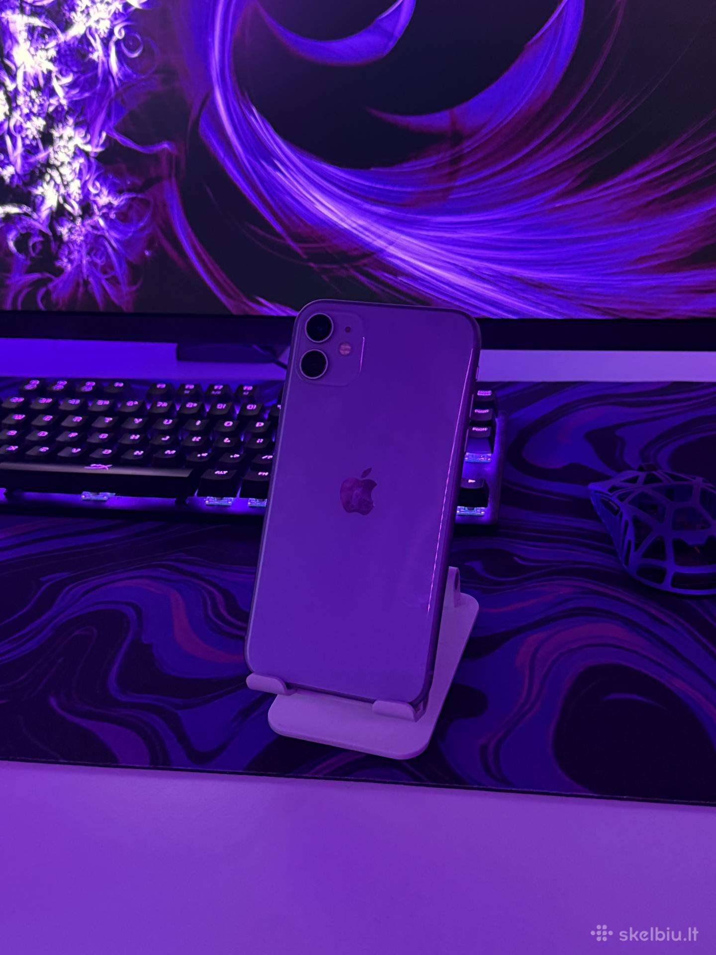 iPhone 11 64gb (94% baterija) + 4 dėklai