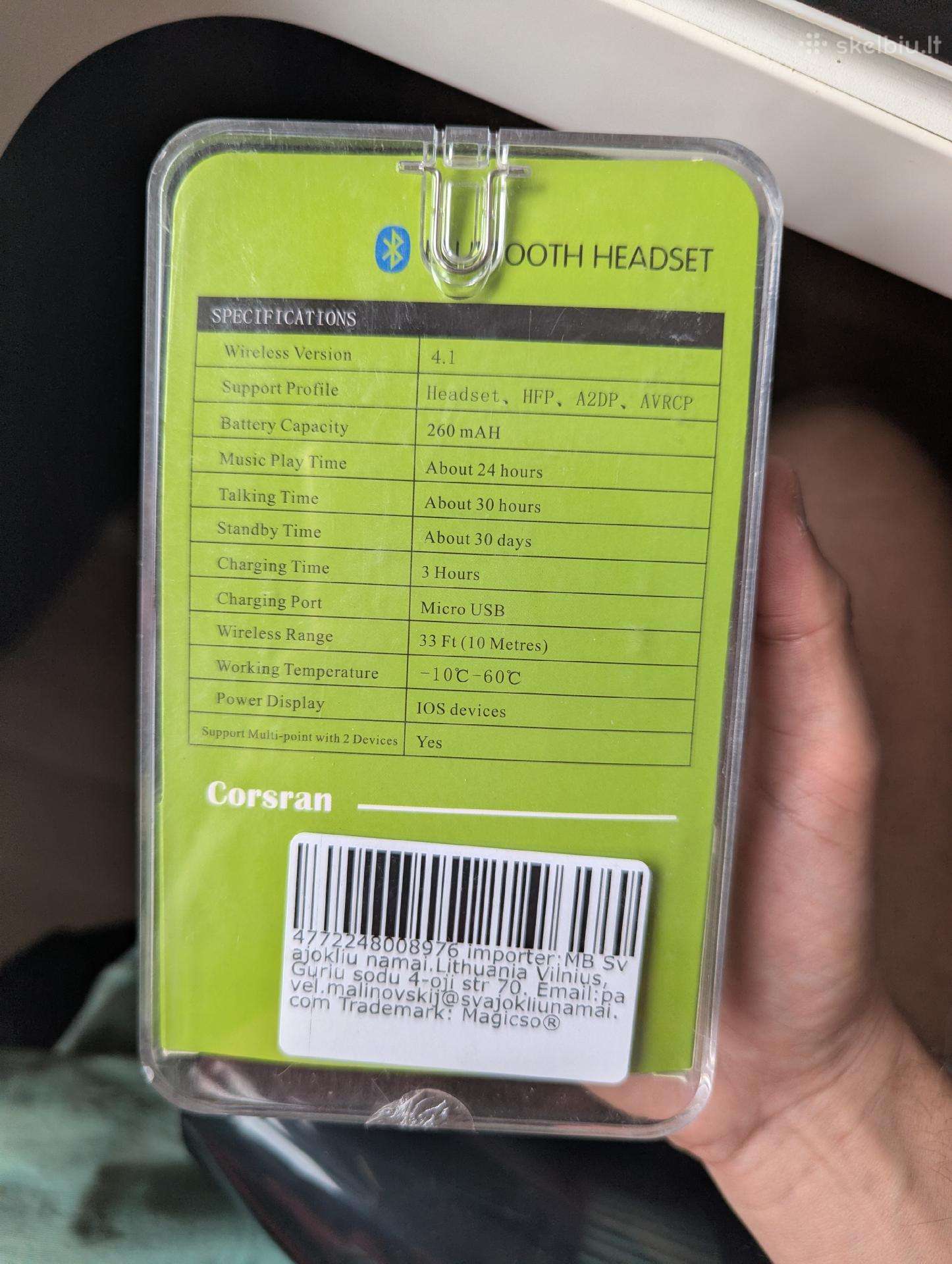 Bluetooth laisvų rankų įranga, Bluetooth ausinė
