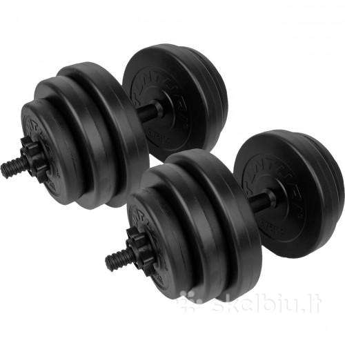 Surenkami hanteliai 2x14kg nauji