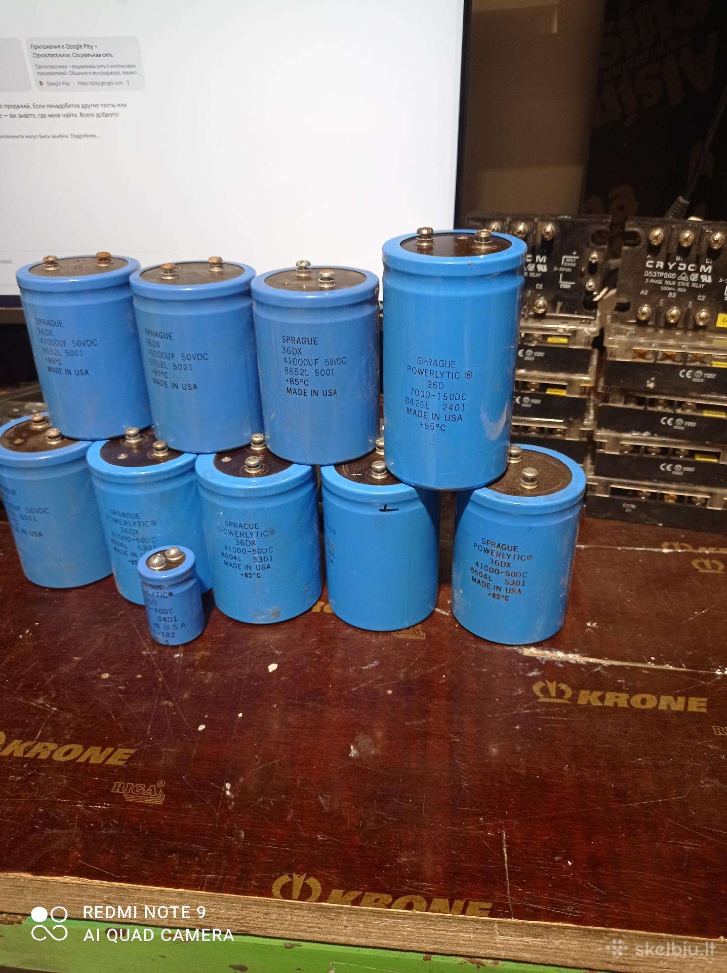 Aukščiausios klasės Sprague 36dx 41000uf 50vdc kon