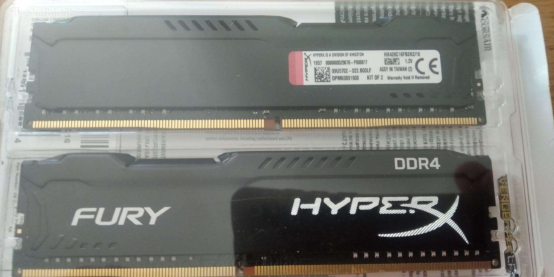 Kinston Fury Hyperx Ddr4-2666 Cl16 2x8gb