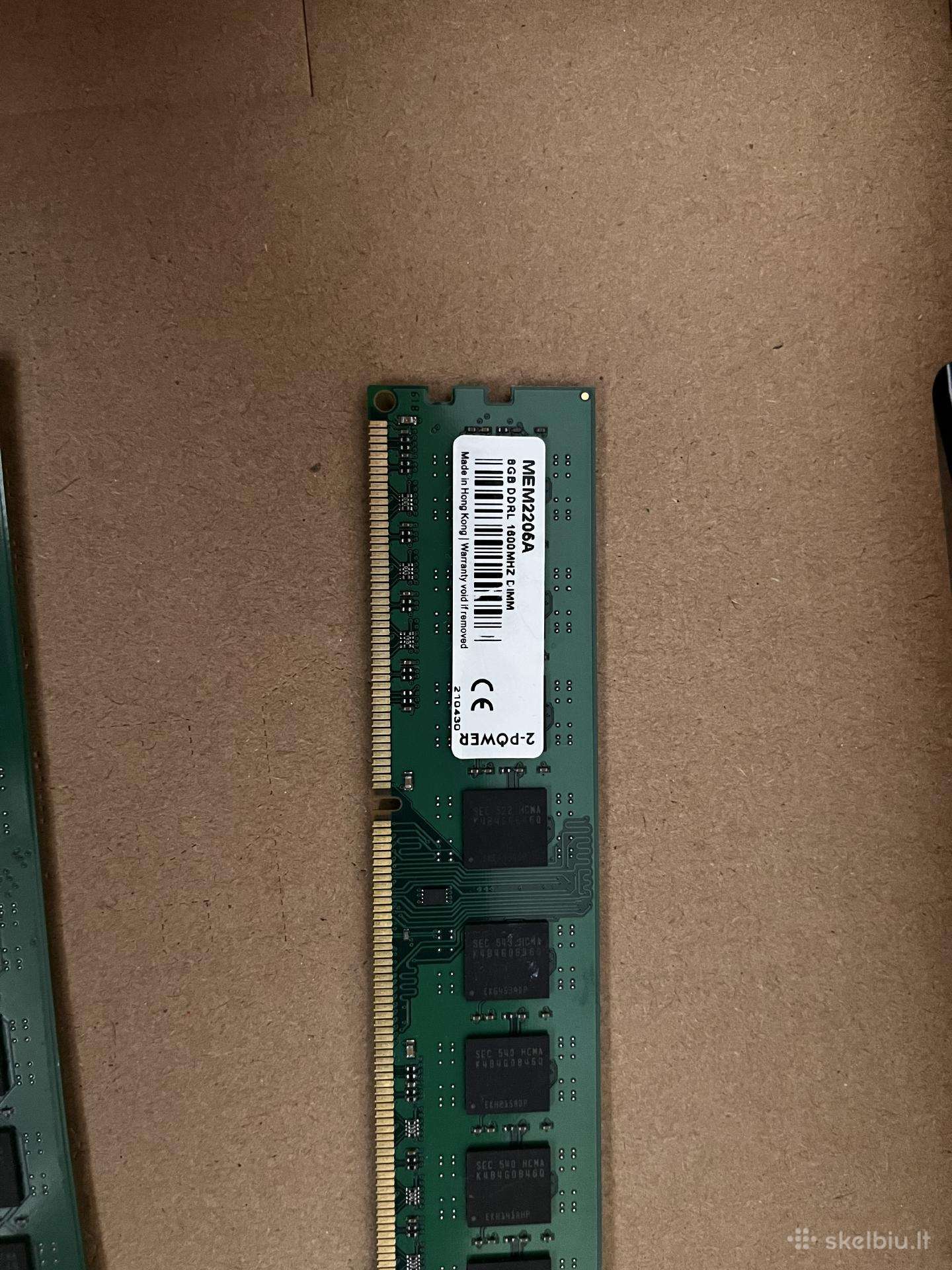 4x8 GB Ddr3l 1600 MHz RAM (32 GB komplektas)