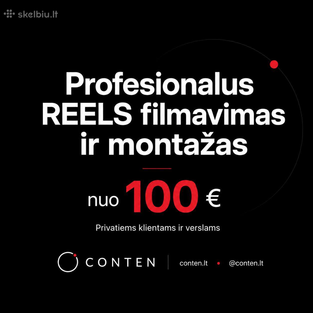 Profesionalus Reels filmavimas ir montažas